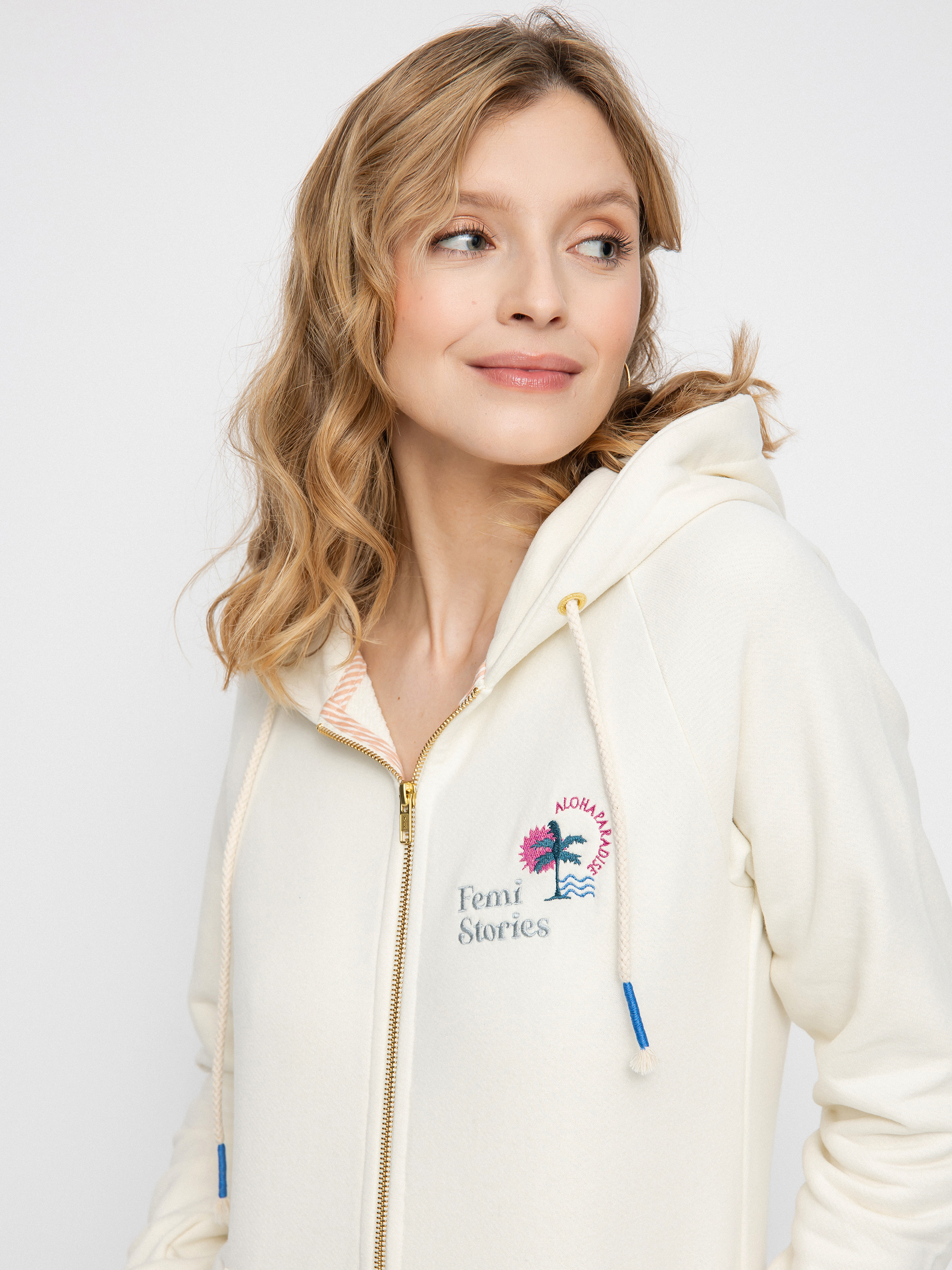 Femi Stories Bloom ZHD Hoodie Wmn (ecr)