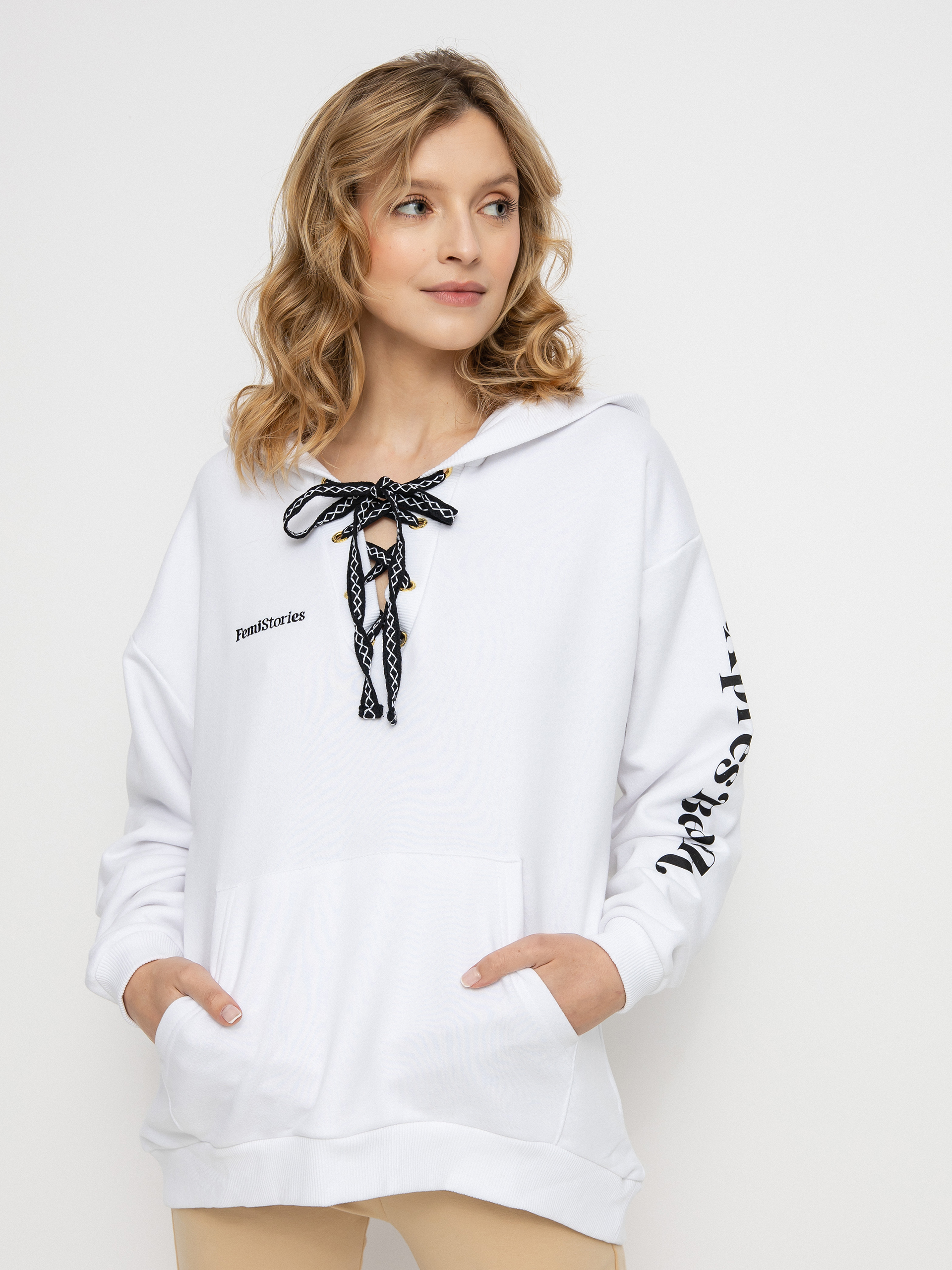Femi Stories Felicia HD Hoodie Wmn (wht)