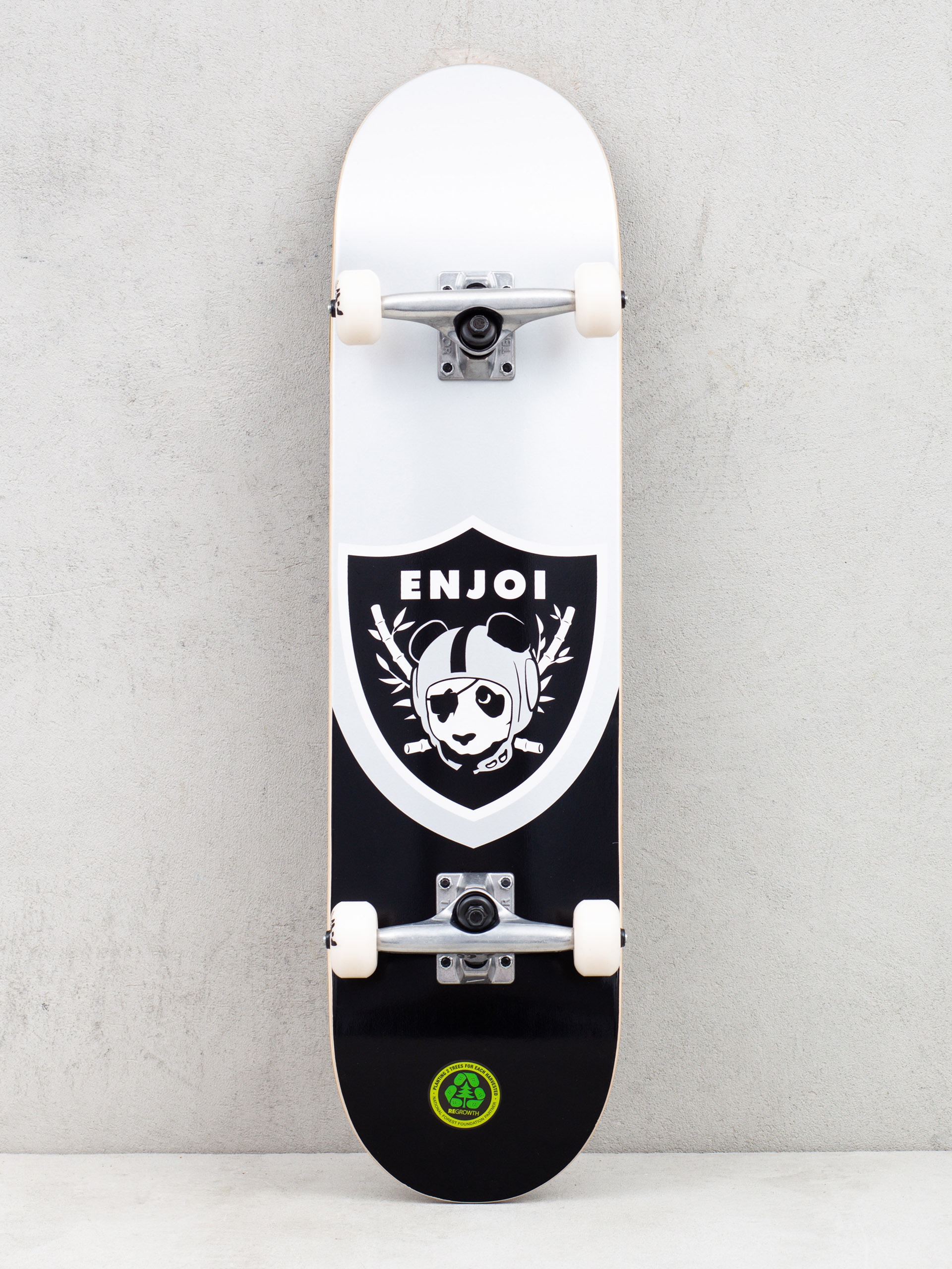 Enjoi Oaktown Skateboard (black/silver)