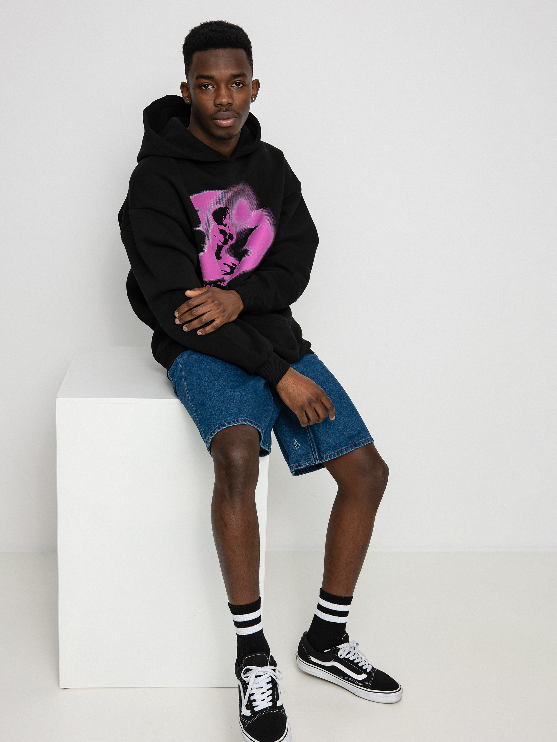 Local Heroes Pink Cyber Girl HD Hoodie (off black)