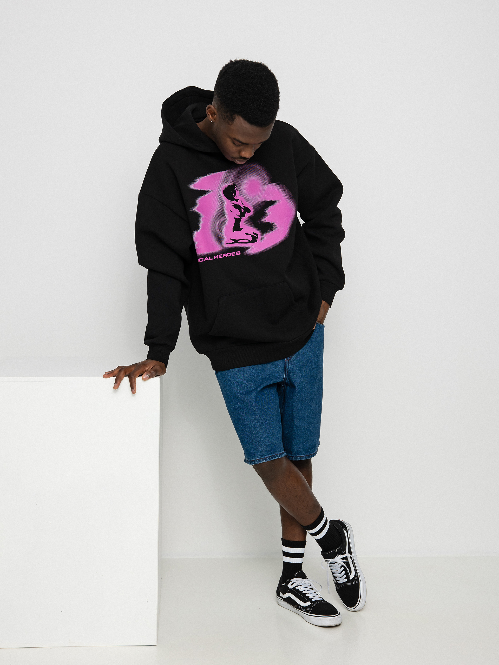 Local Heroes Pink Cyber Girl HD Hoodie (off black)