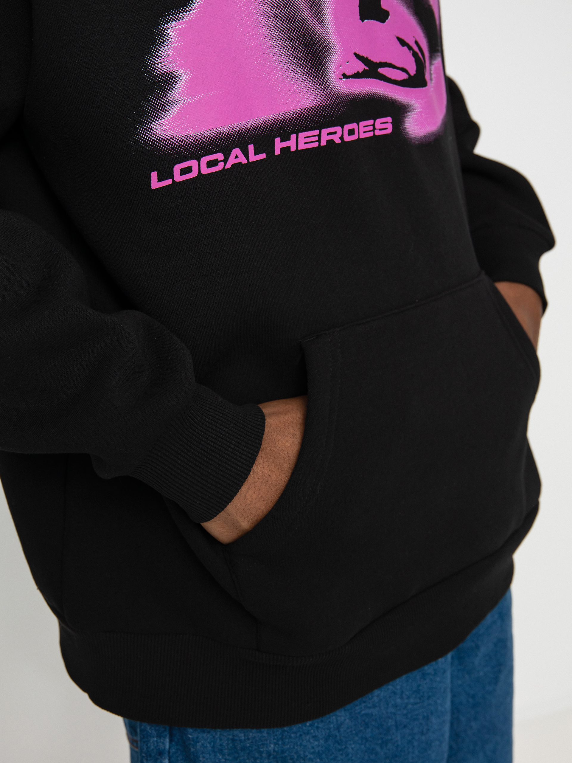 Local Heroes Pink Cyber Girl HD Hoodie (off black)