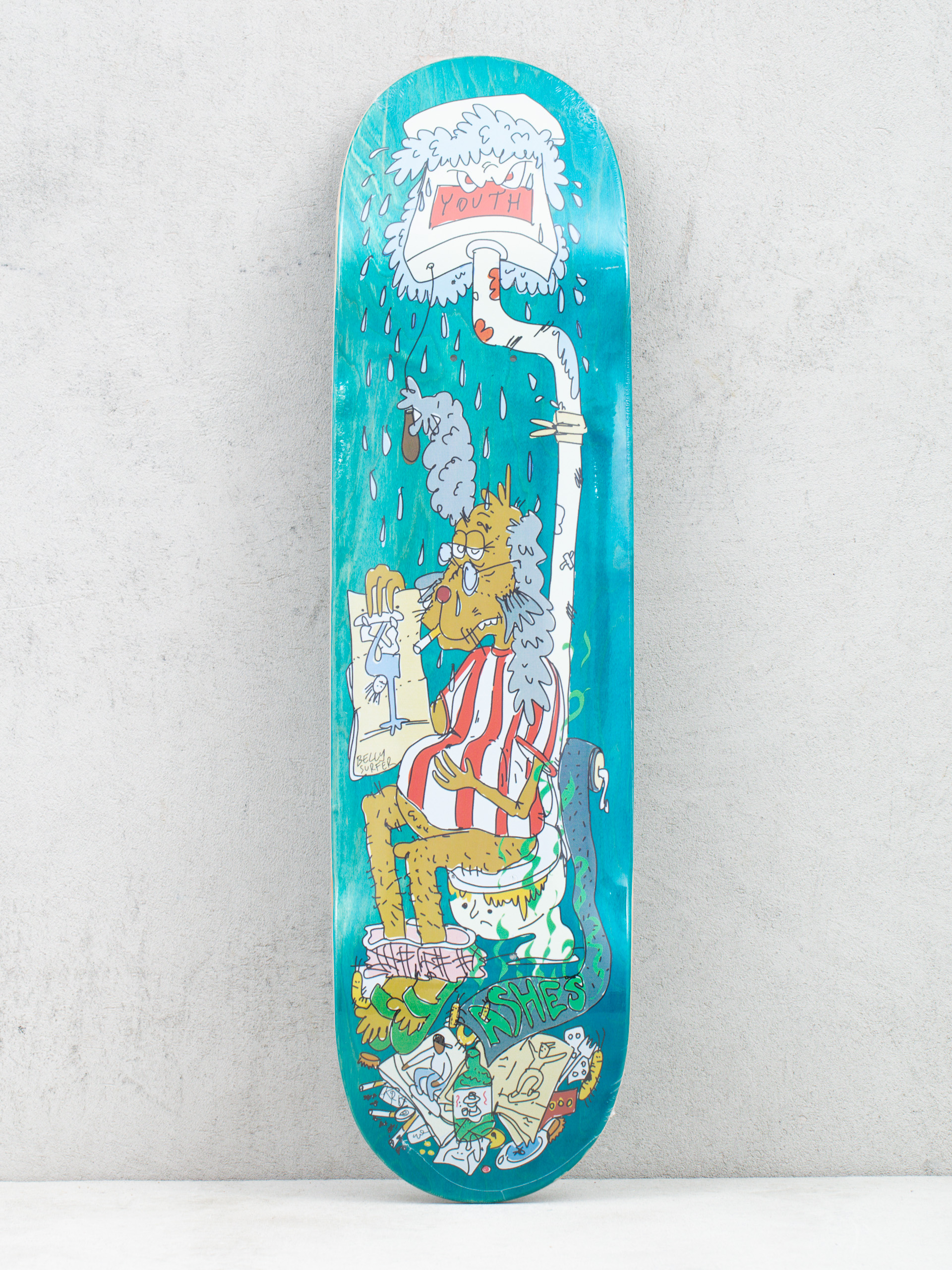 Youth Skateboards X Ashes Old Dog Deck (teal)