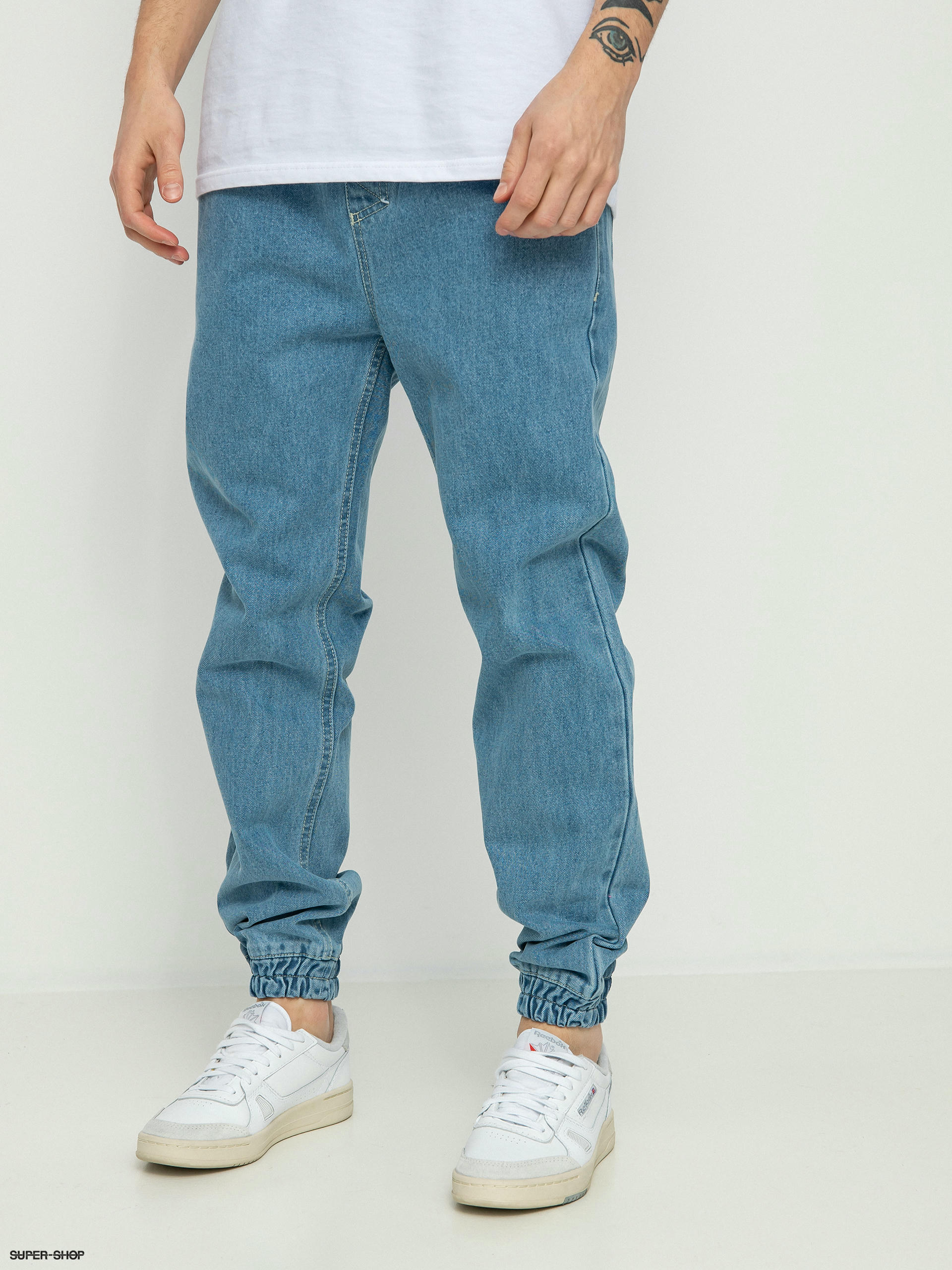MassDnm Signature Joggers Jeans Sneaker Fit Pants (light blue)