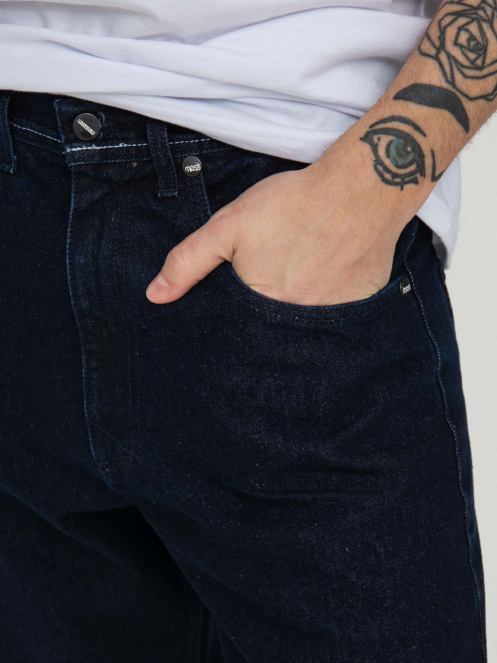 MassDnm Craft Jeans Baggy Fit Pants (dark blue)