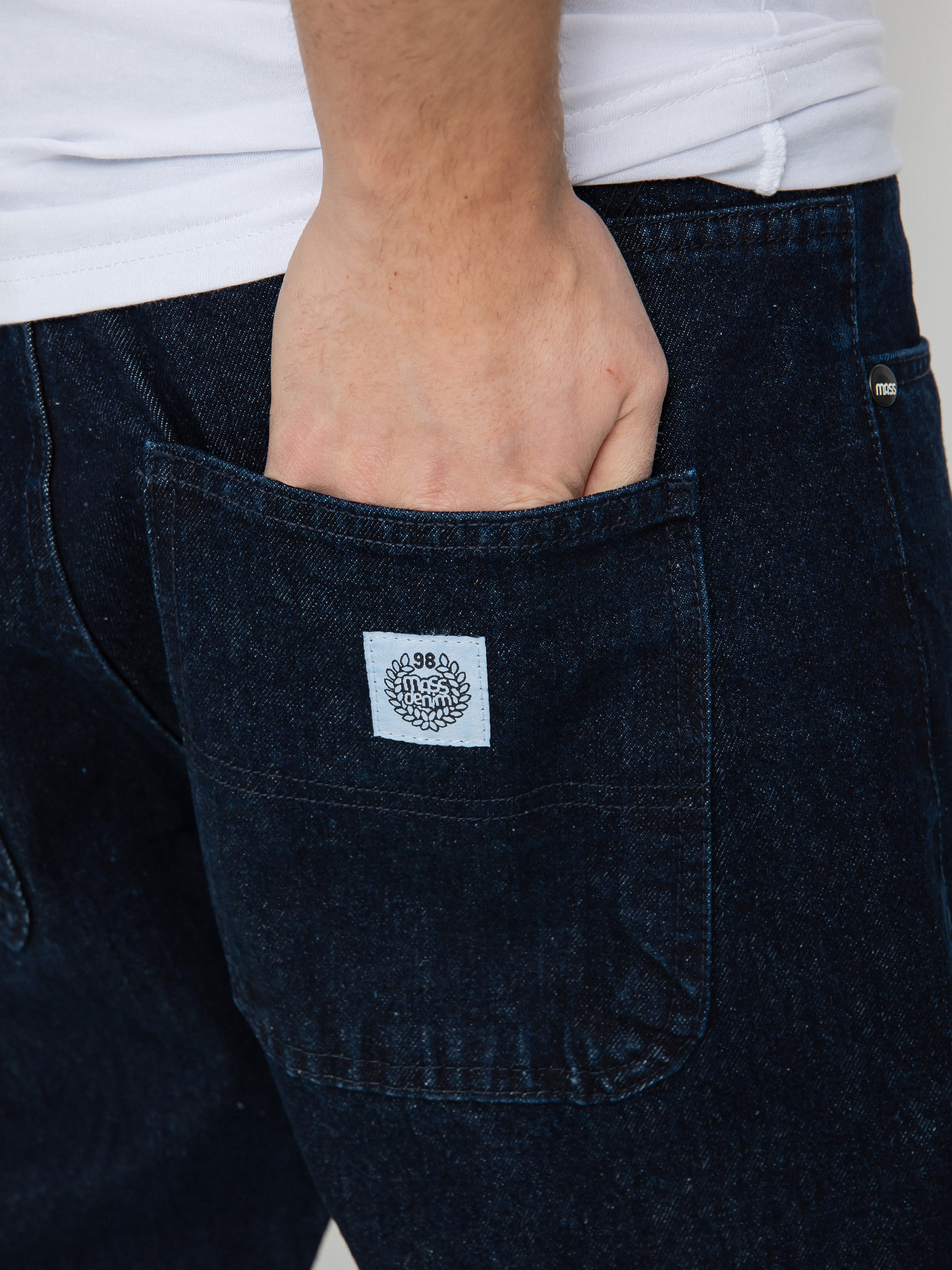MassDnm Craft Jeans Baggy Fit Pants (dark blue)