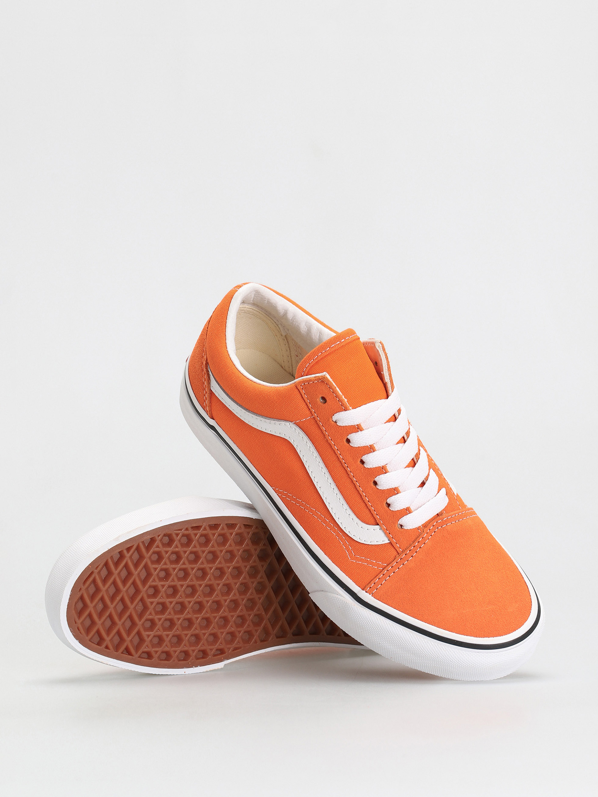 Vans old skool orange cheap femme