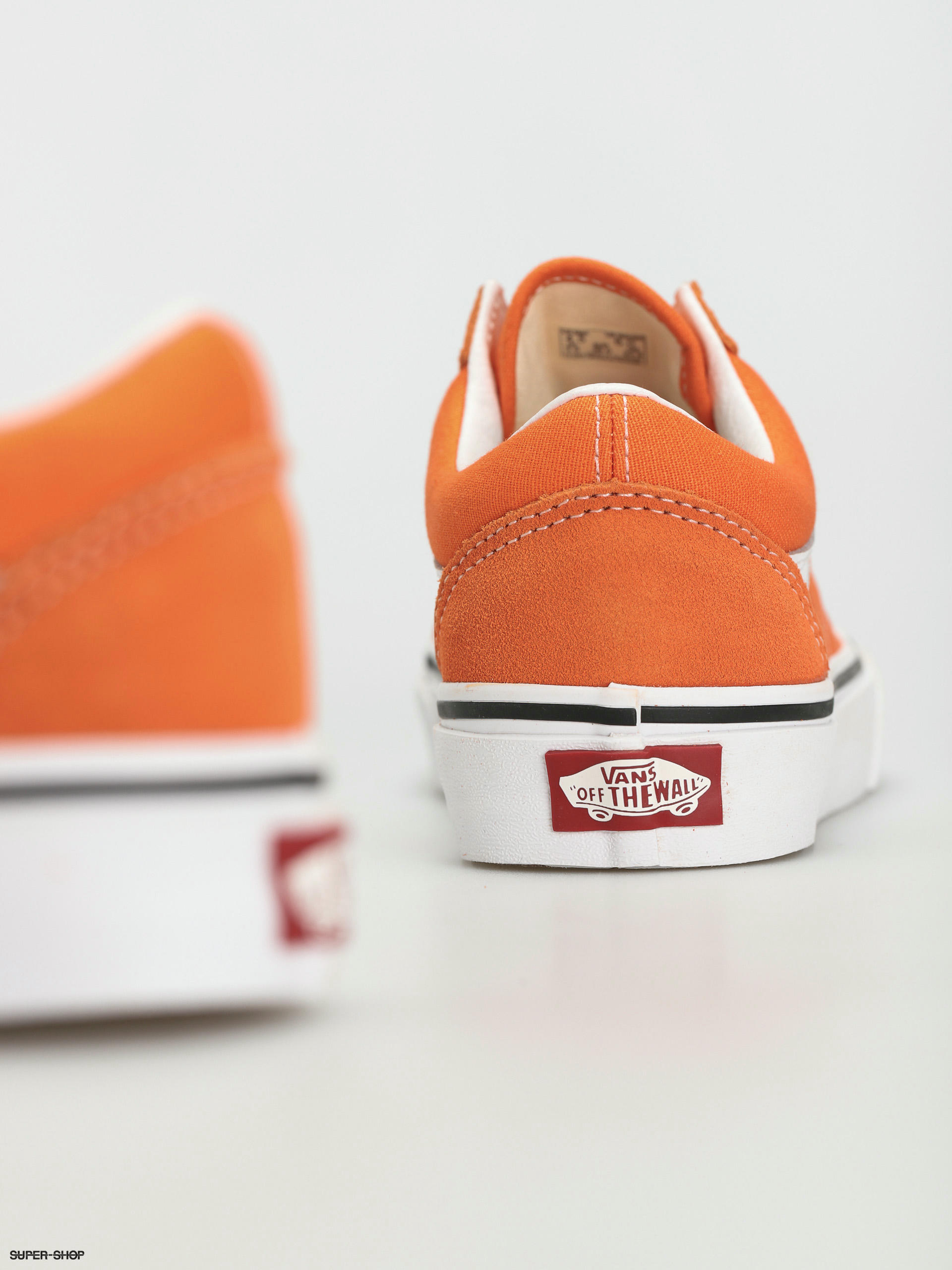 vans shoes orange and black