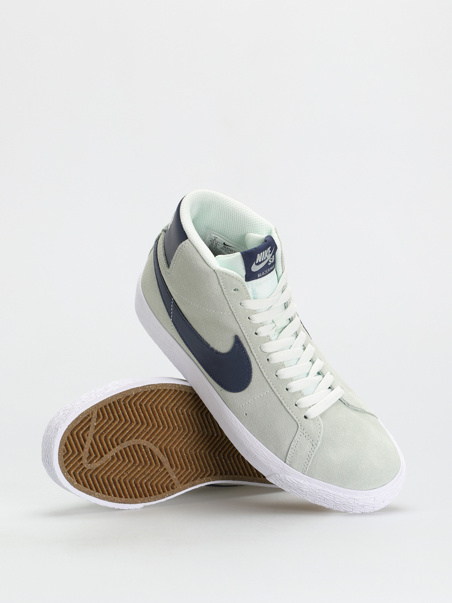 Nike SB Zoom Blazer Mid Shoes (barely green/navy barely green white)