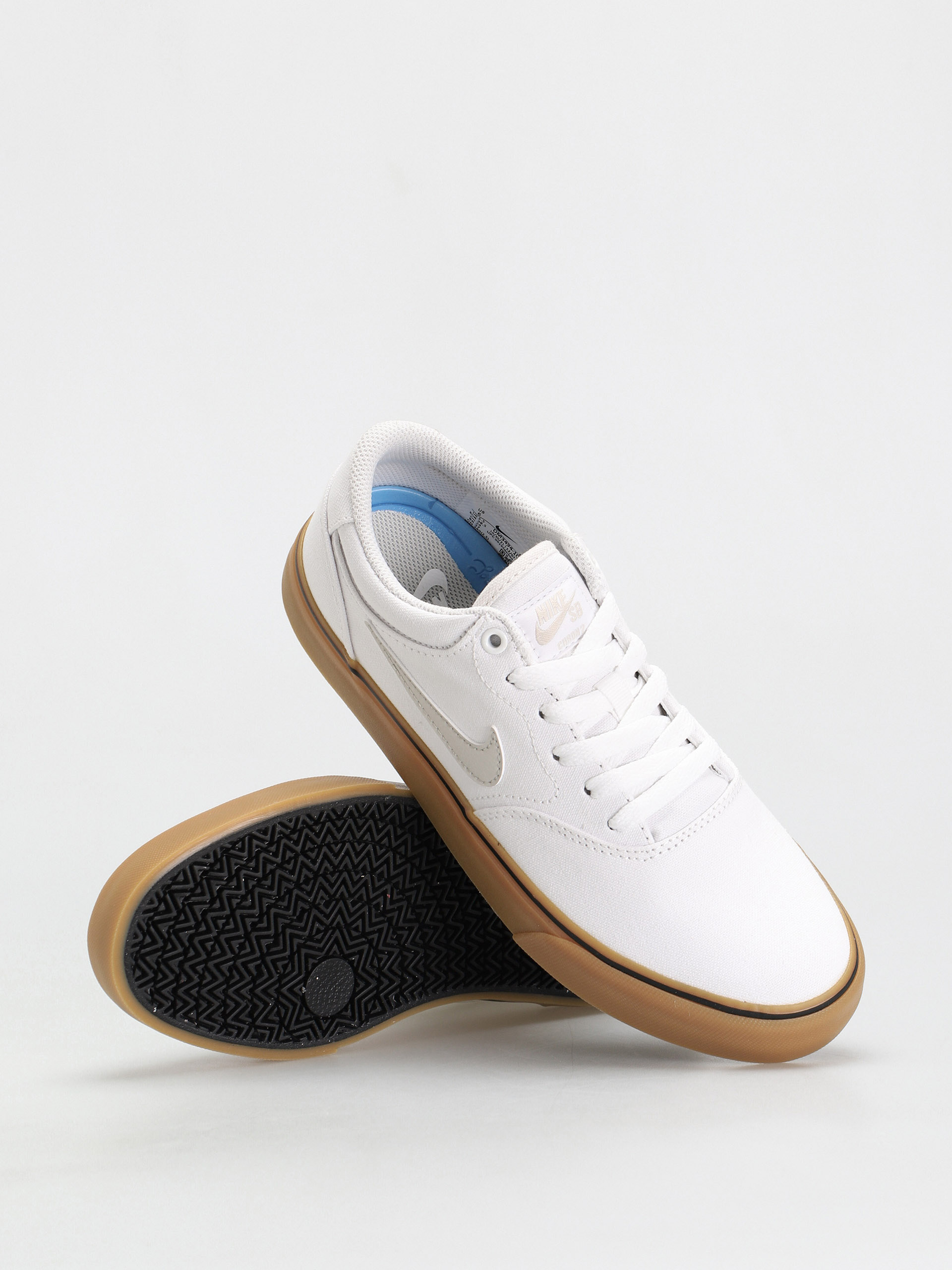 Nike SB Chron 2 Canvas Shoes (white/light bone white gum light brown)