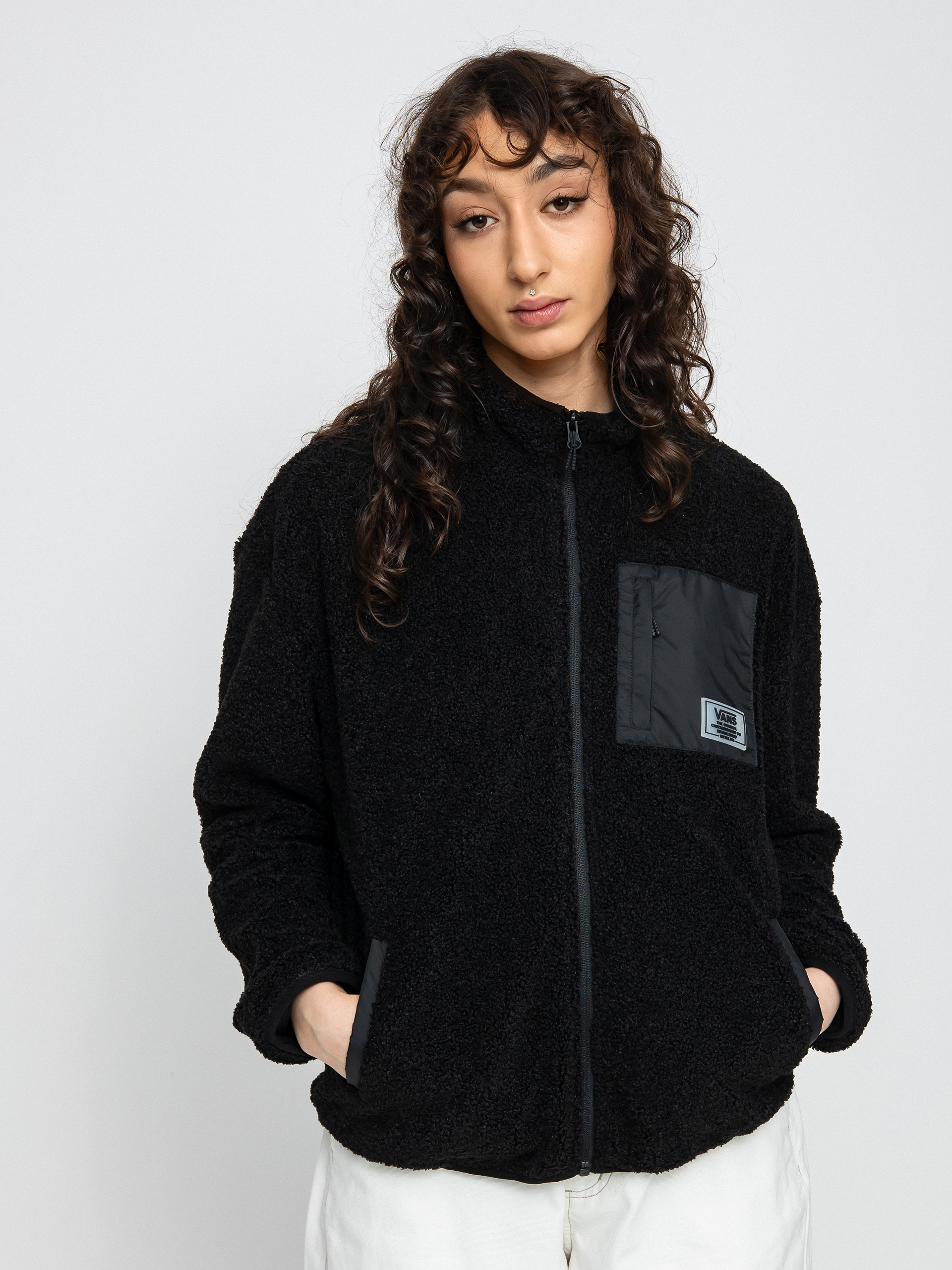 Vans Midland Zip Sherpa Jacket Wmn (black)