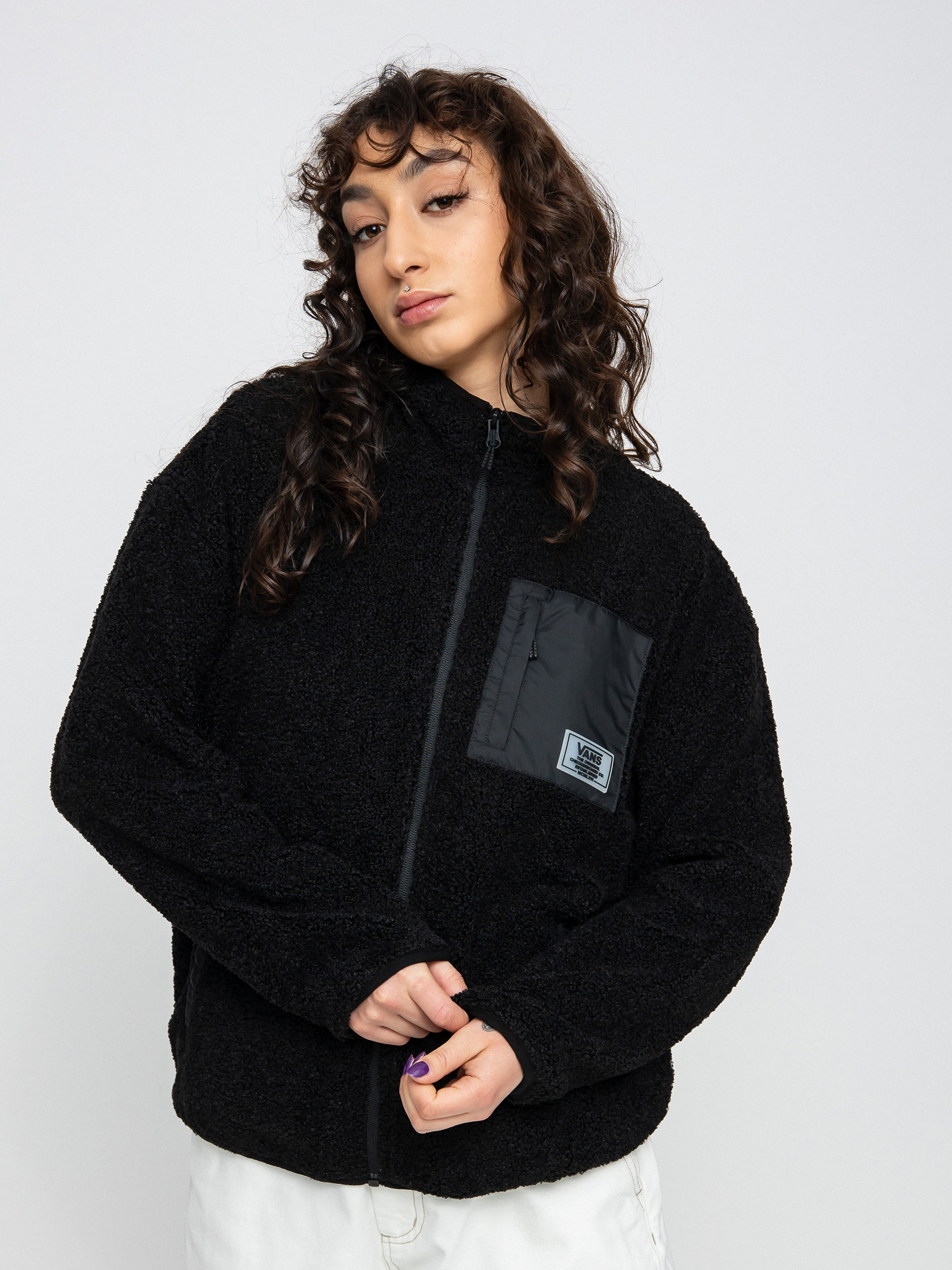 Vans Midland Zip Sherpa Jacket Wmn (black)