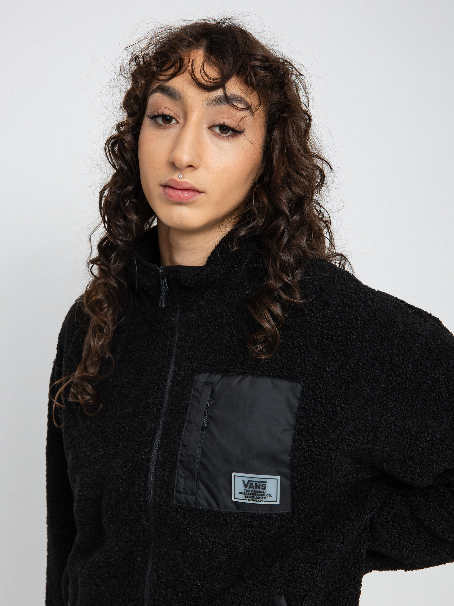 Vans Midland Zip Sherpa Jacket Wmn (black)