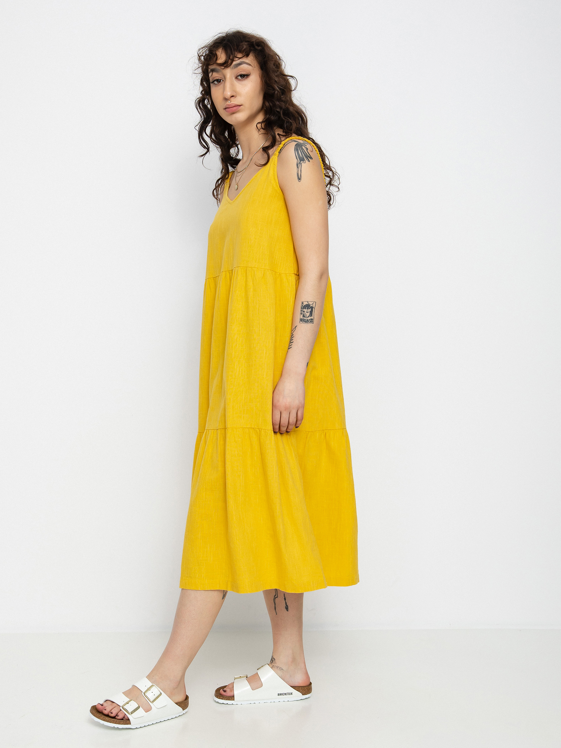 Roxy Waiting Line Dress Wmn - yellow (ochre) Roxy Waiting Line Dress Wmn - yellow (ochre)
