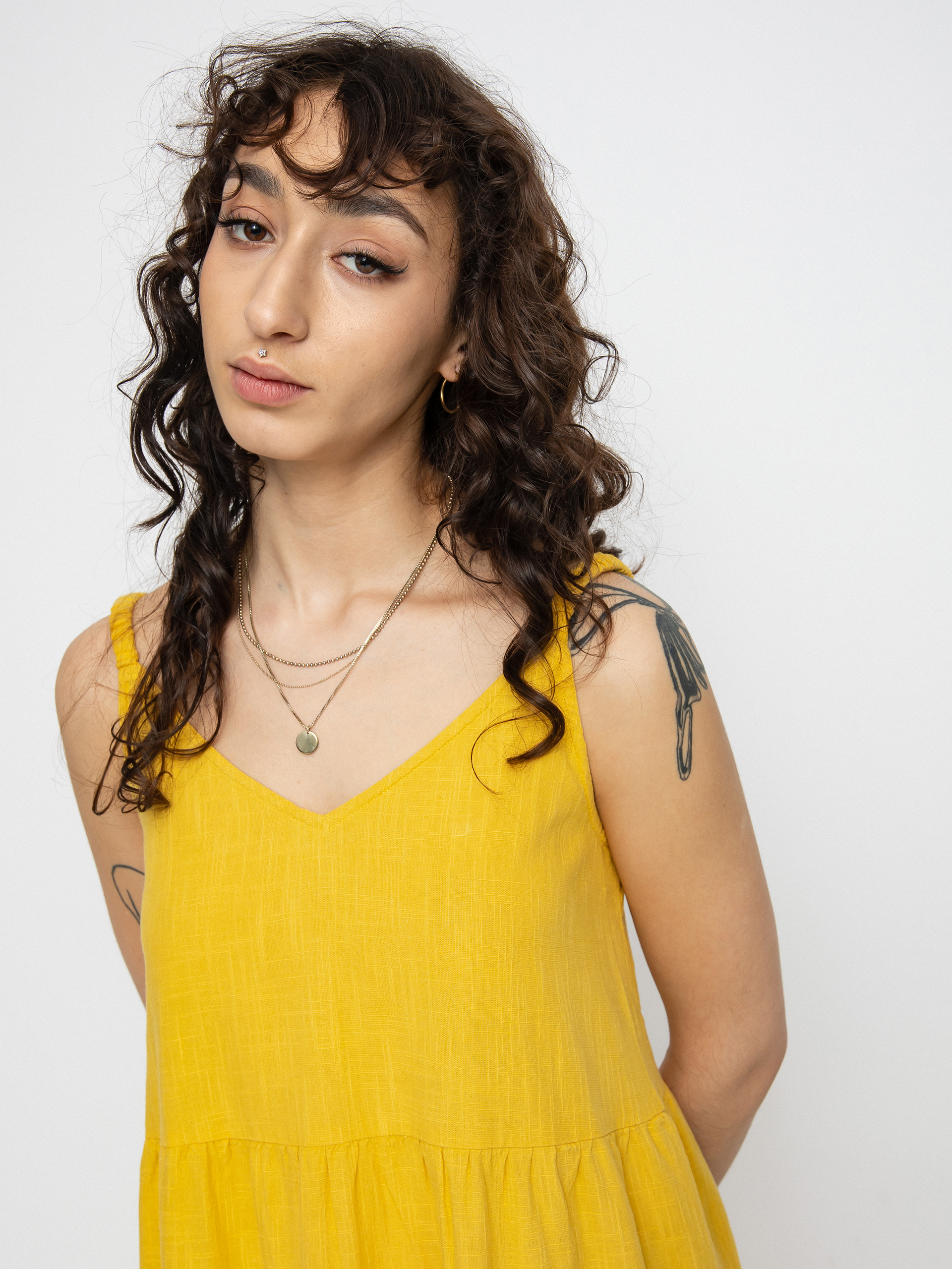 Roxy Waiting Line Dress Wmn - yellow (ochre) Roxy Waiting Line Dress Wmn - yellow (ochre)
