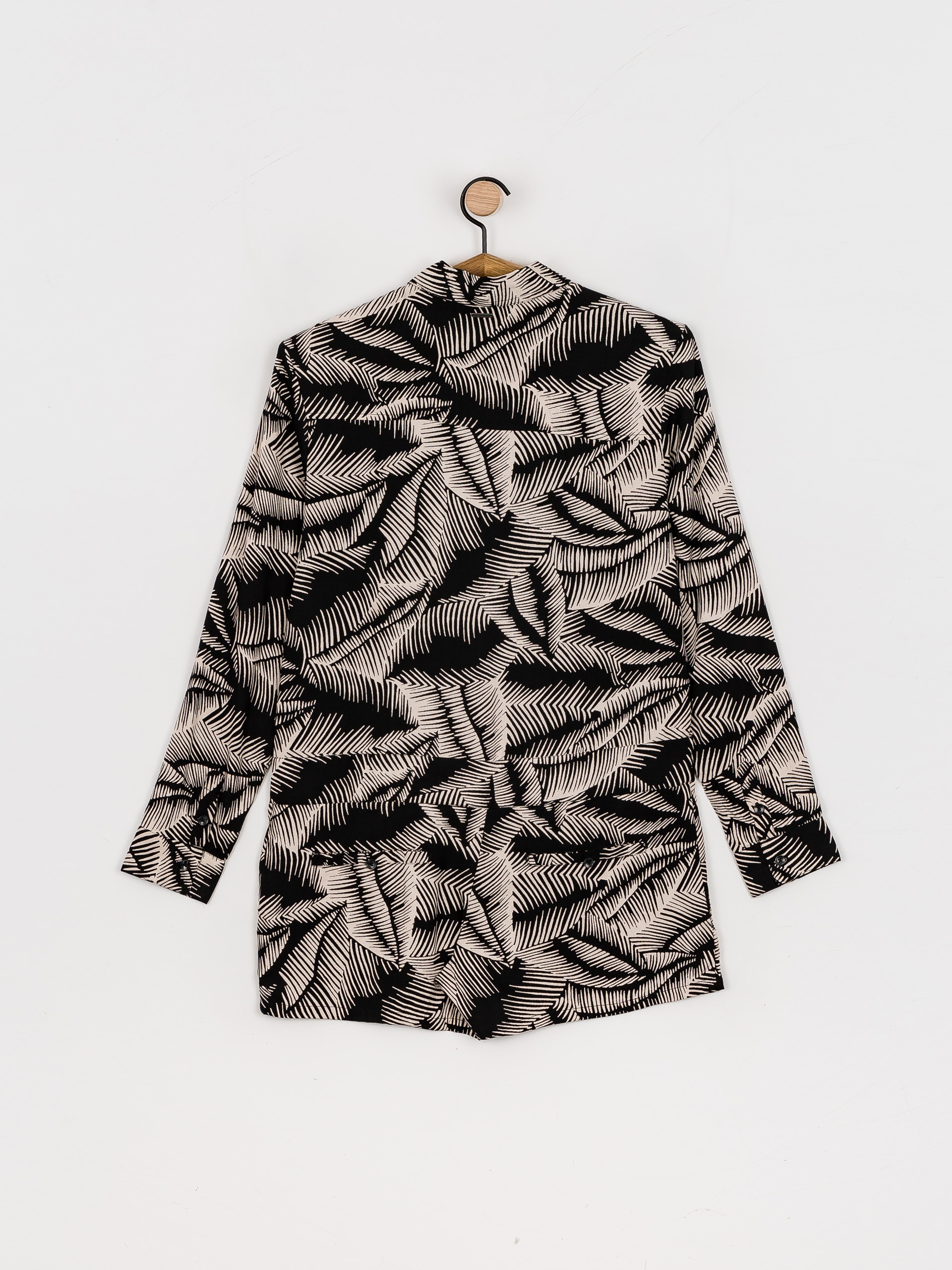 Womens Volcom Stay Palm Romper Overall (black white)