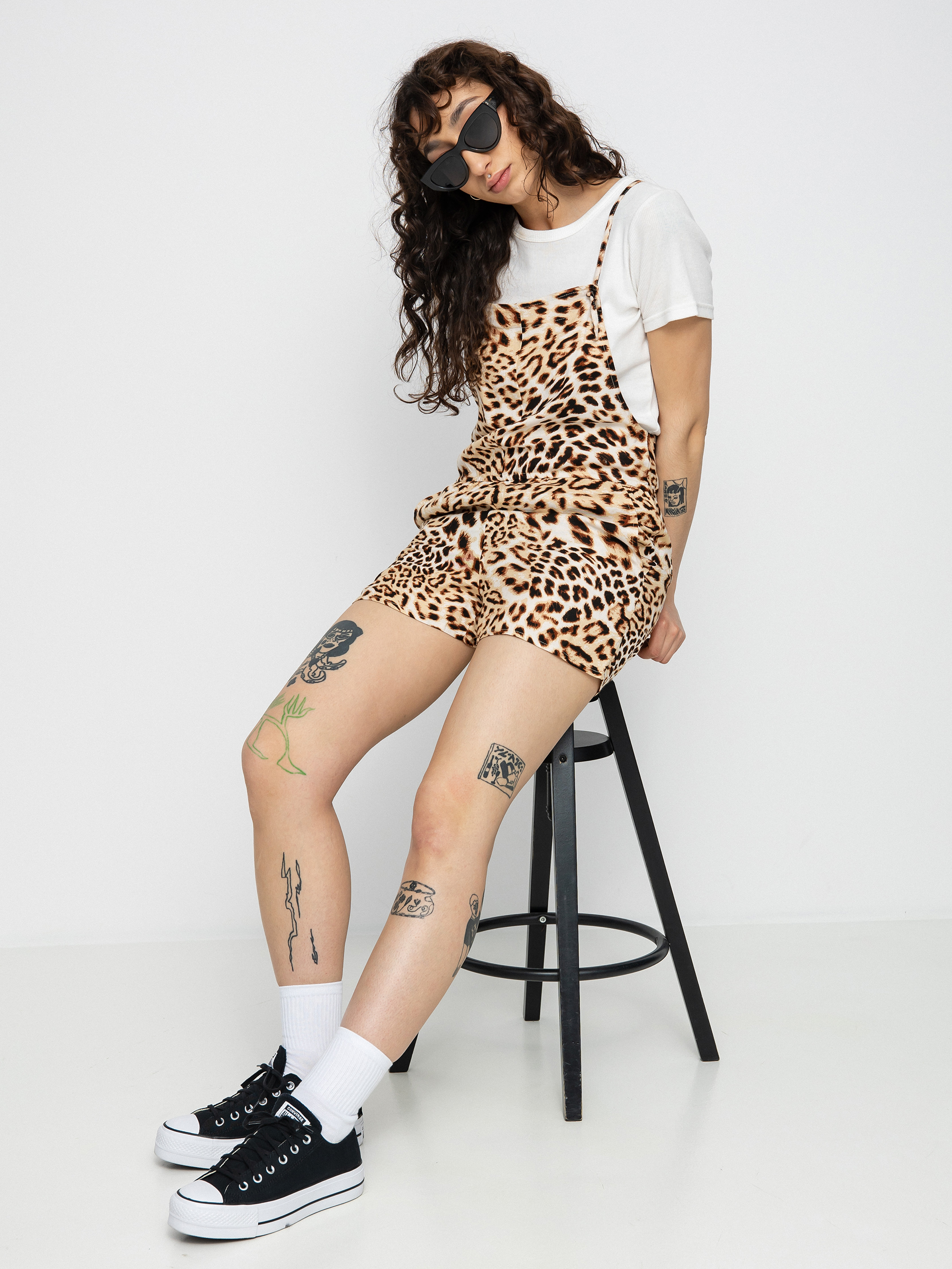 Damen RVCA Laidback Romper Latzhose (light brown)