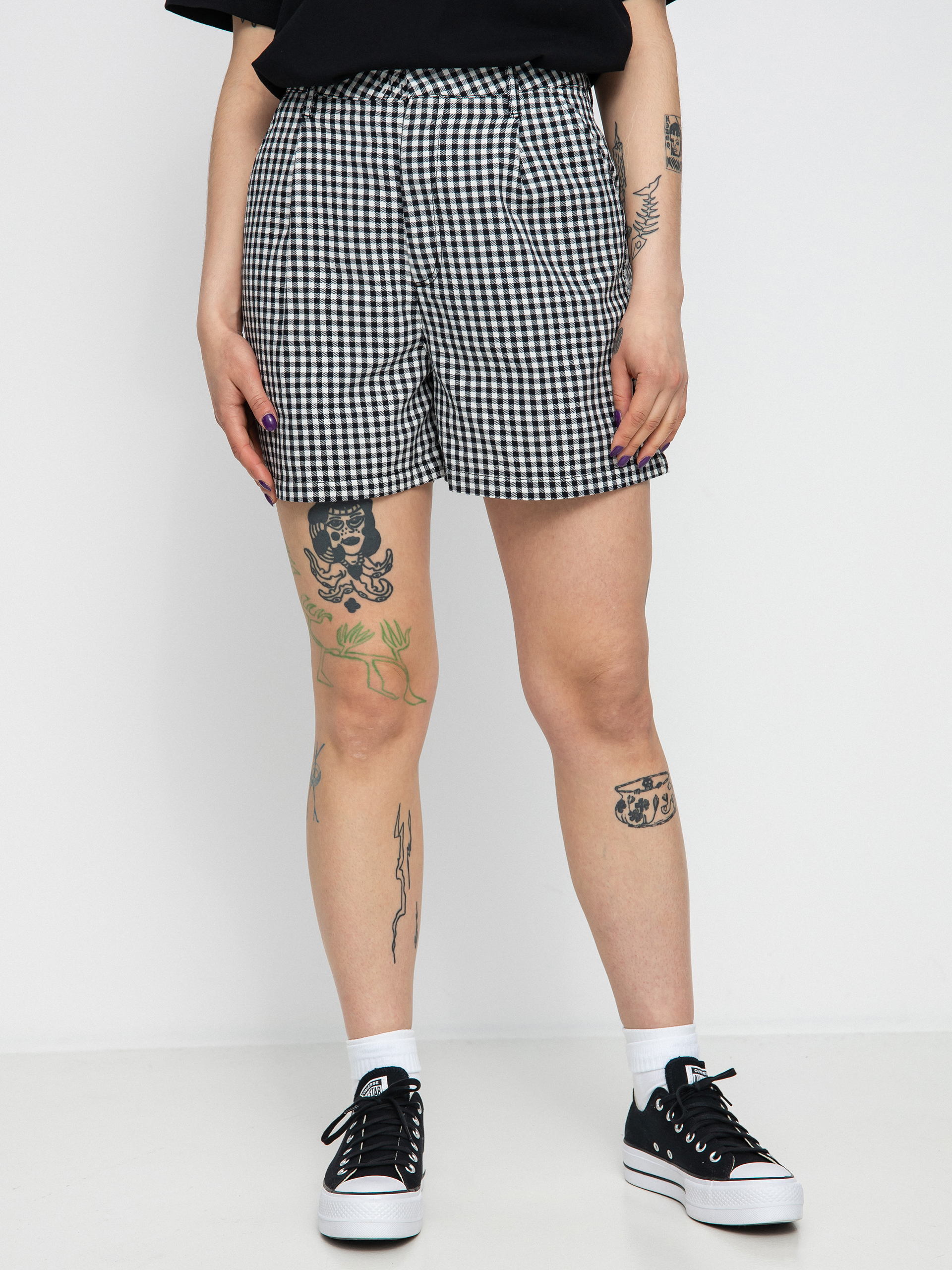 Brixton Victory Trouser Shorts Wmn (black gingham)