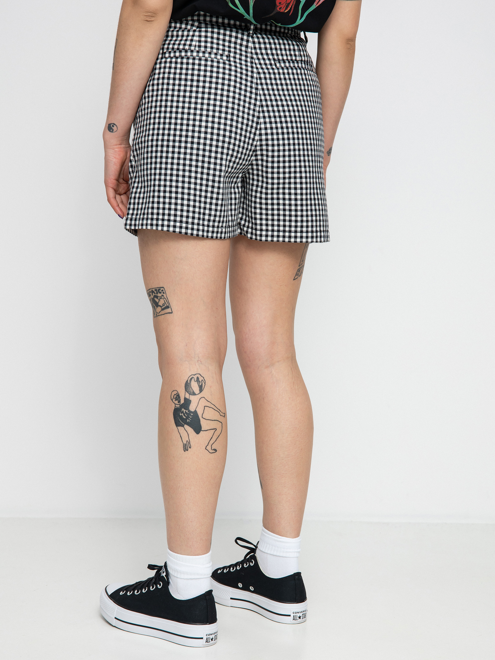 Brixton Victory Trouser Shorts Wmn (black gingham)