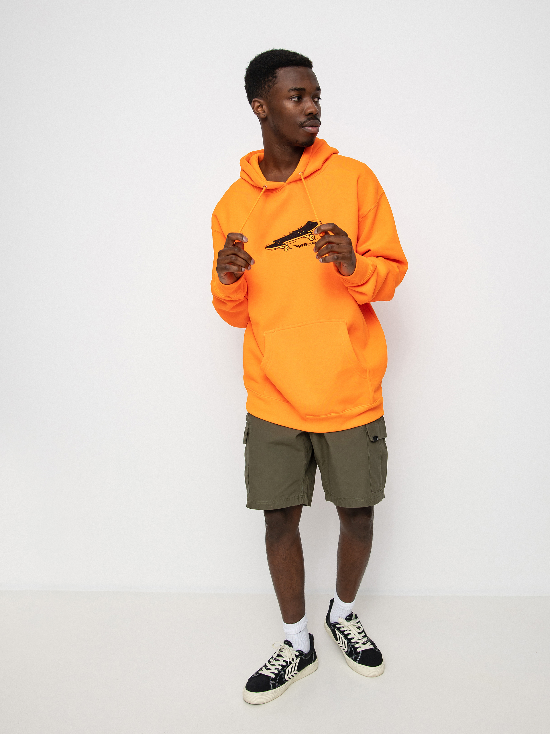 Thunder X Chrystie Lightening Bolt Board Hoodie (bright orange)