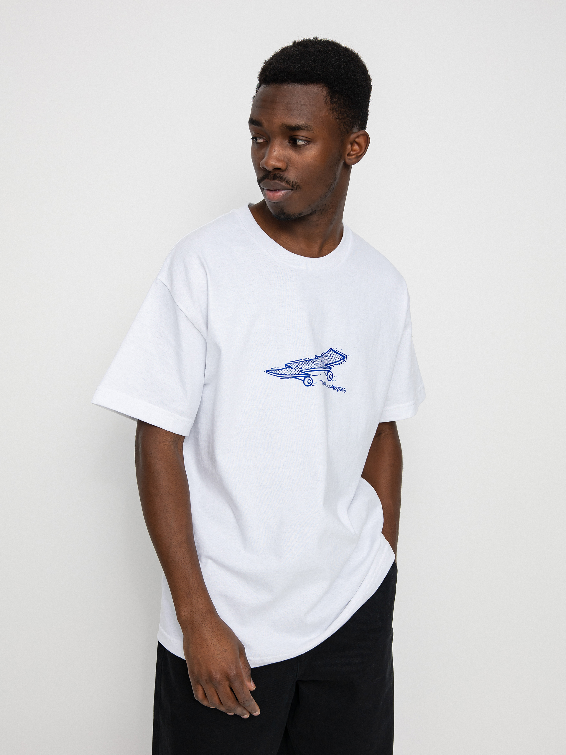 Thunder X Chrystie Lightening Bolt Board T-shirt (white)