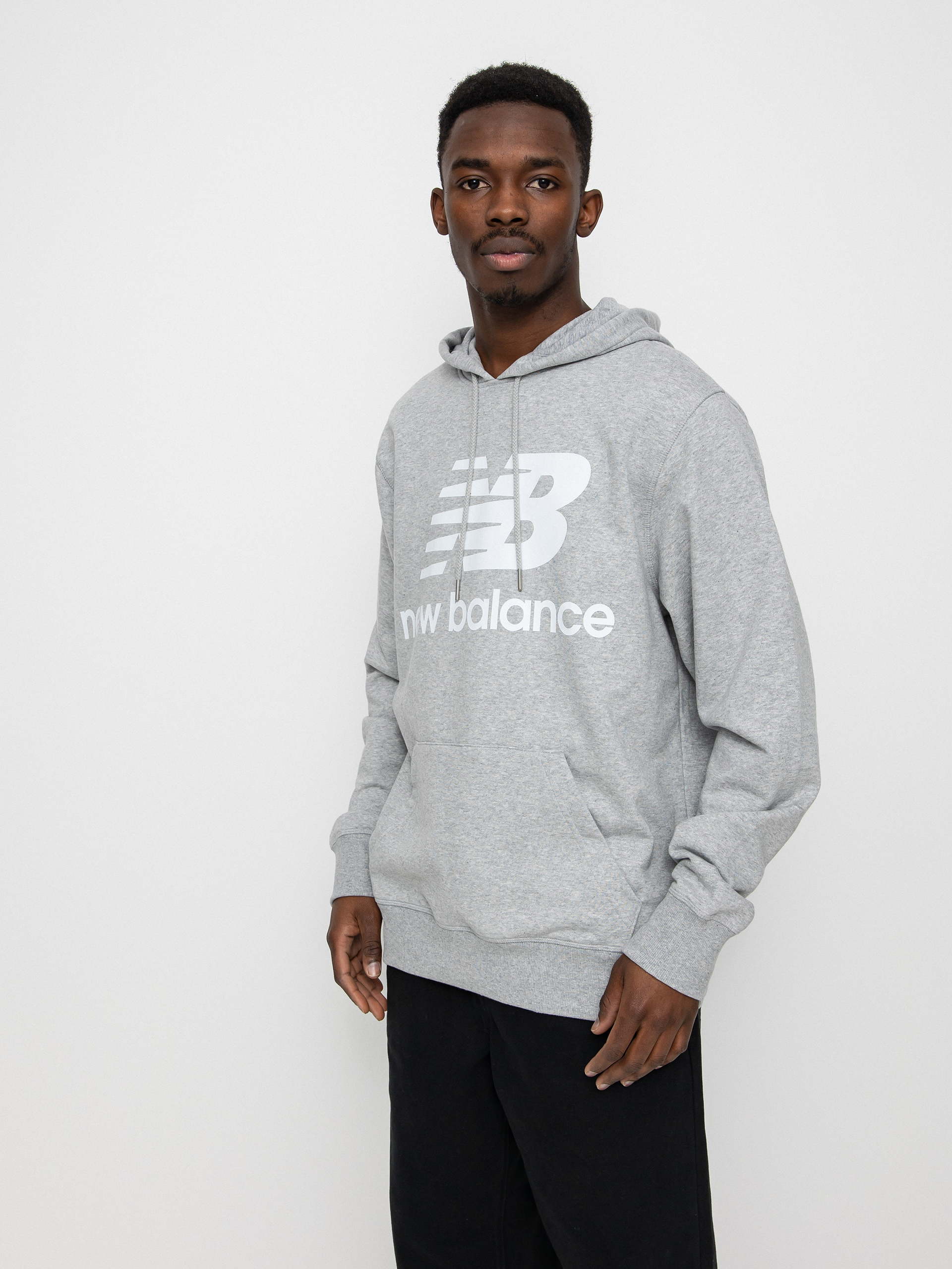 New Balance Essentials Stacked Logo HD Hoodie (grey)