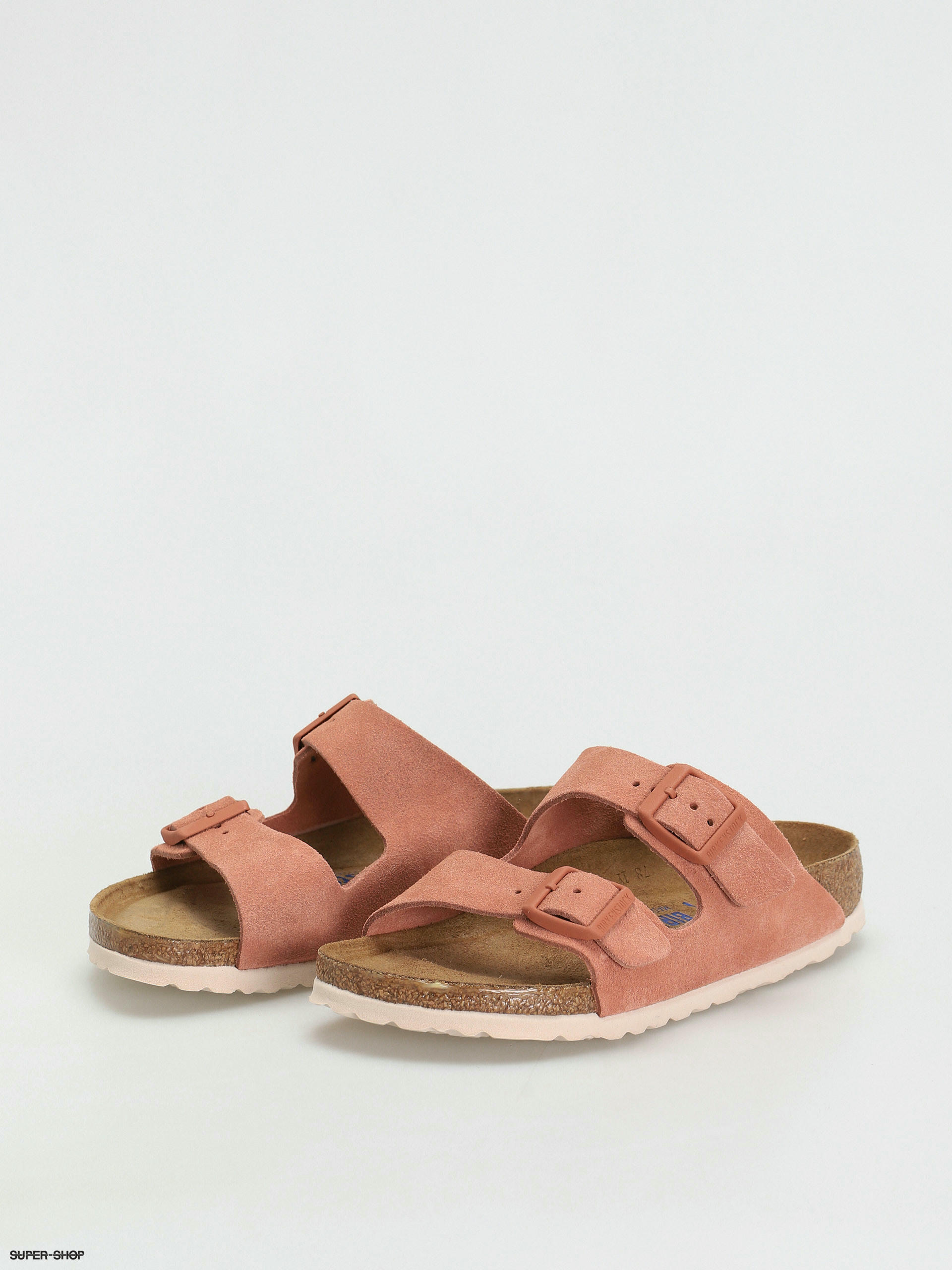 Birkenstock arizona suede leather best sale earth red