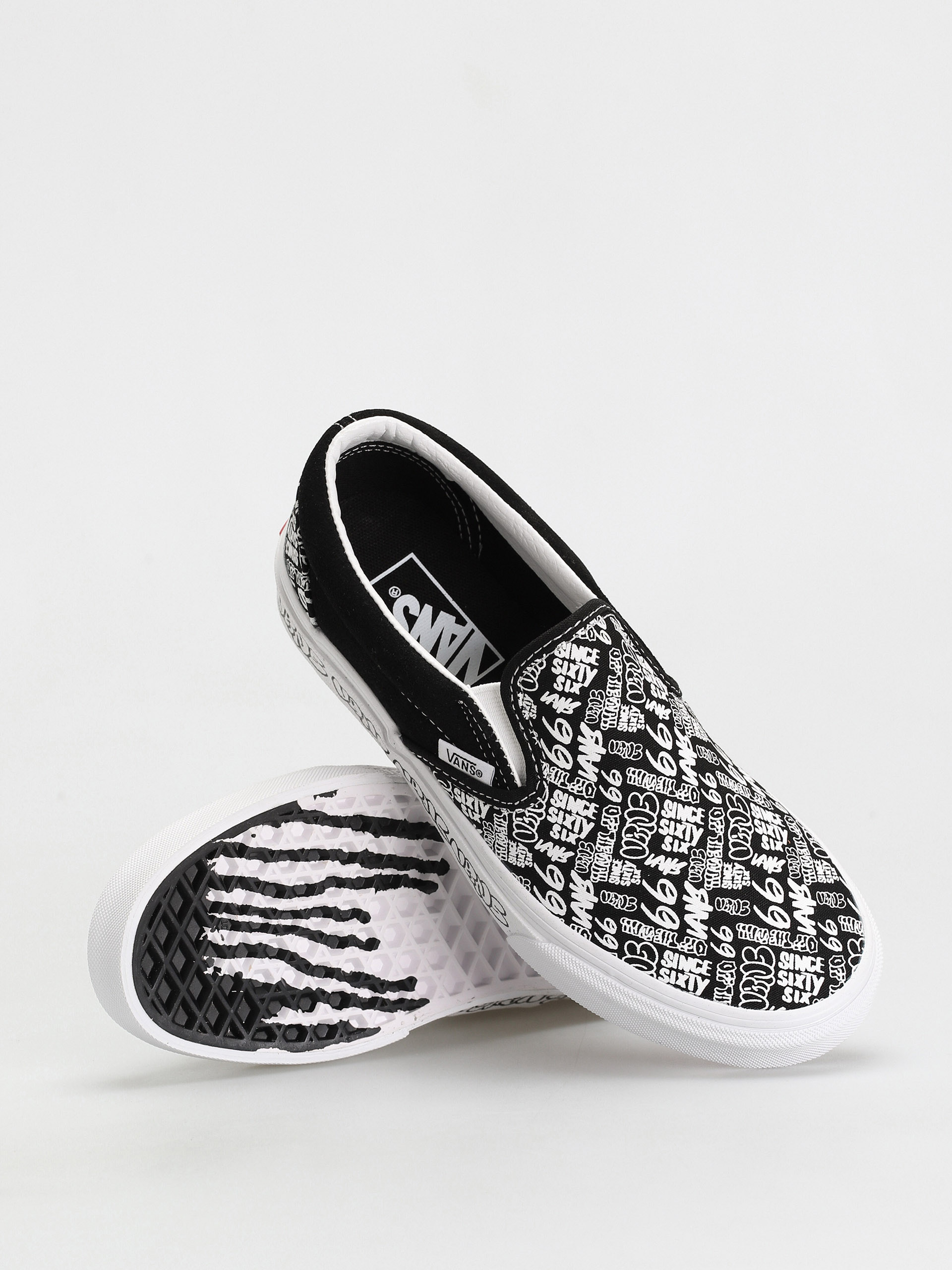 Vans Classic Slip On Shoes (graffiti/black/white)