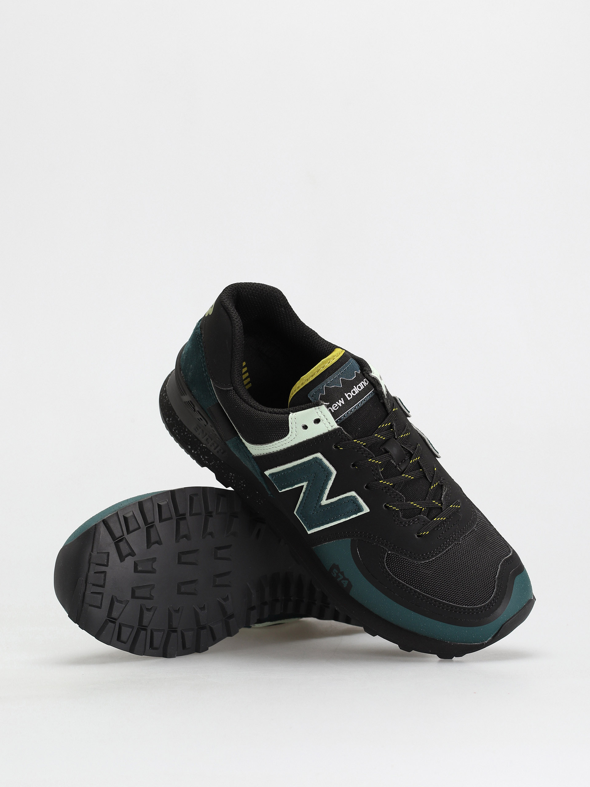 new balance 574 navy black