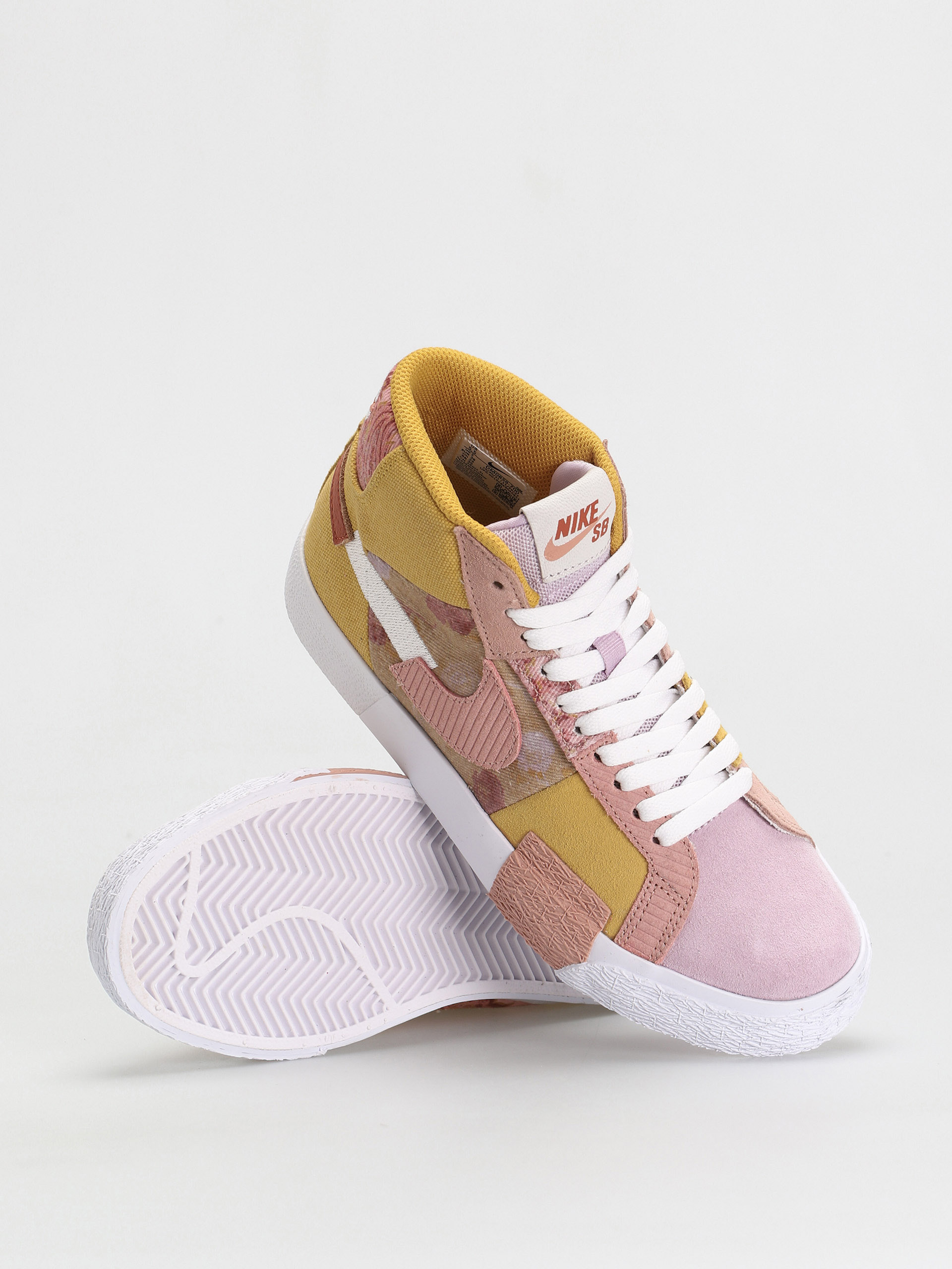 Nike SB Zoom Blazer Mid Premium Shoes (sanded gold/white burnt sunrise)