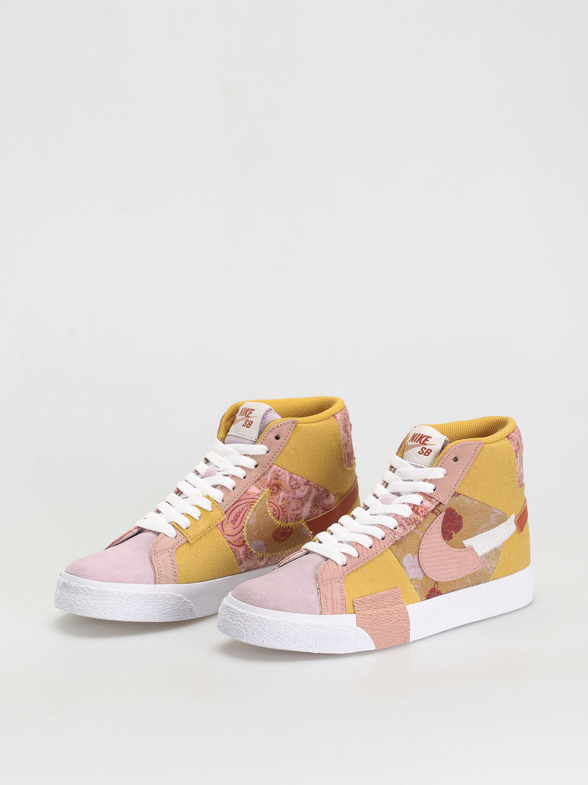Nike SB Zoom Blazer Mid Premium Shoes (sanded gold/white burnt sunrise)