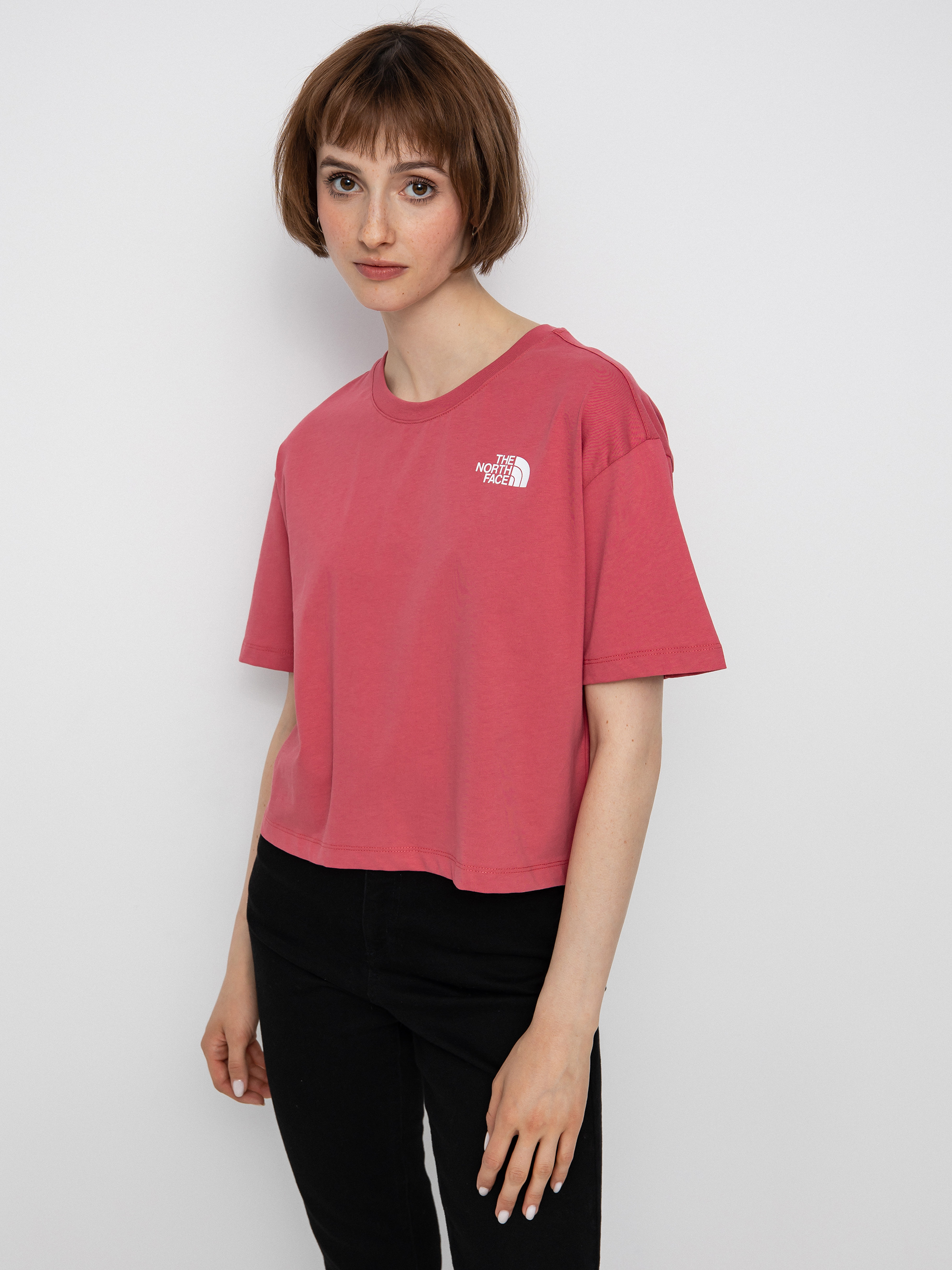 north face simple dome t shirt pink