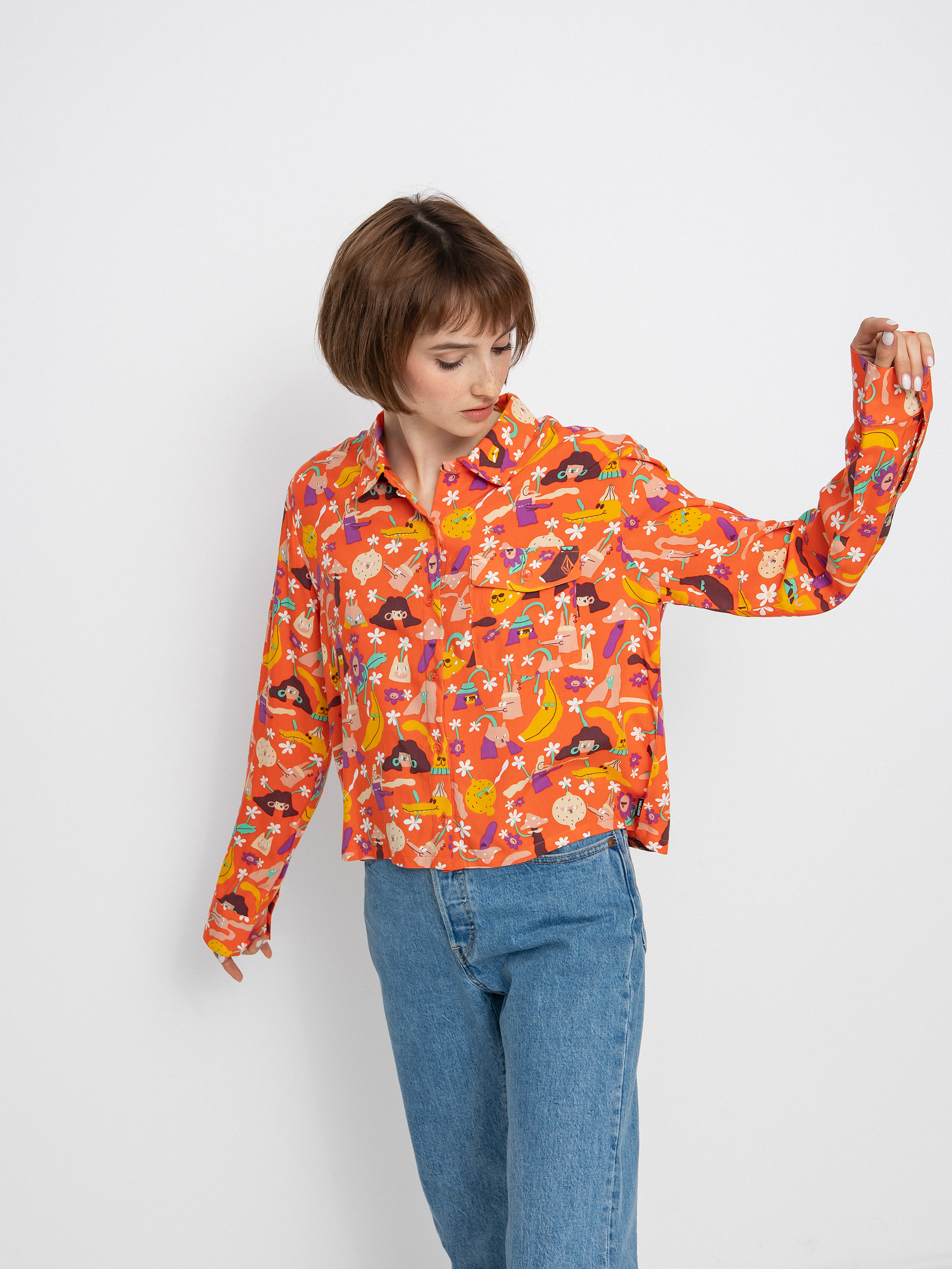 Volcom Egle Zvirblyte Woven Shirt Wmn (living coral)