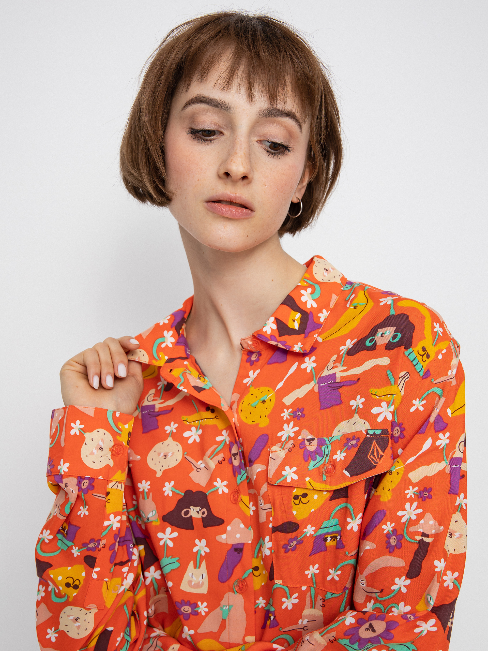 Volcom Egle Zvirblyte Woven Shirt Wmn (living coral)
