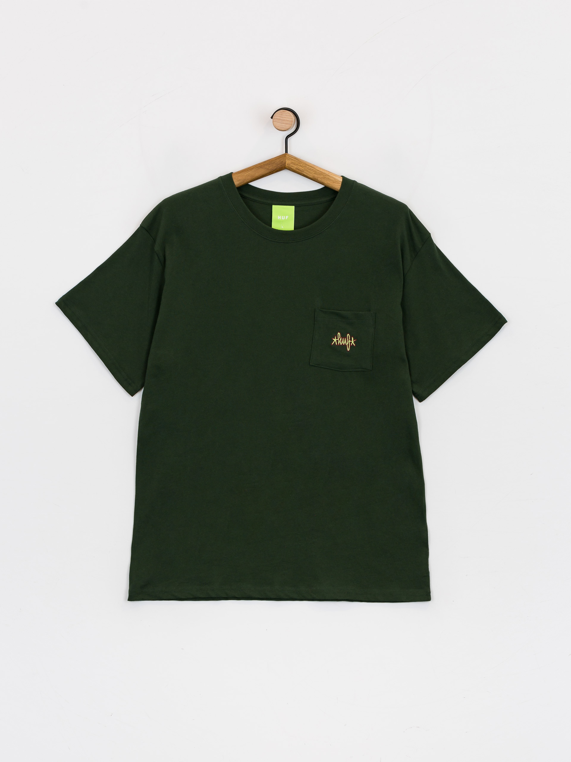 HUF Haze Script Pocket T-shirt (forest green)