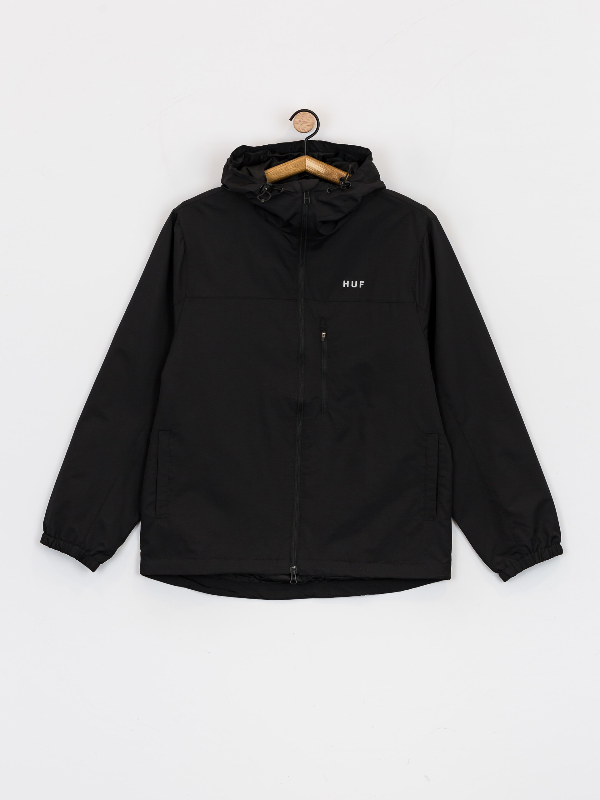 HUF Essentials Zip Standard Shell Jacket (black)