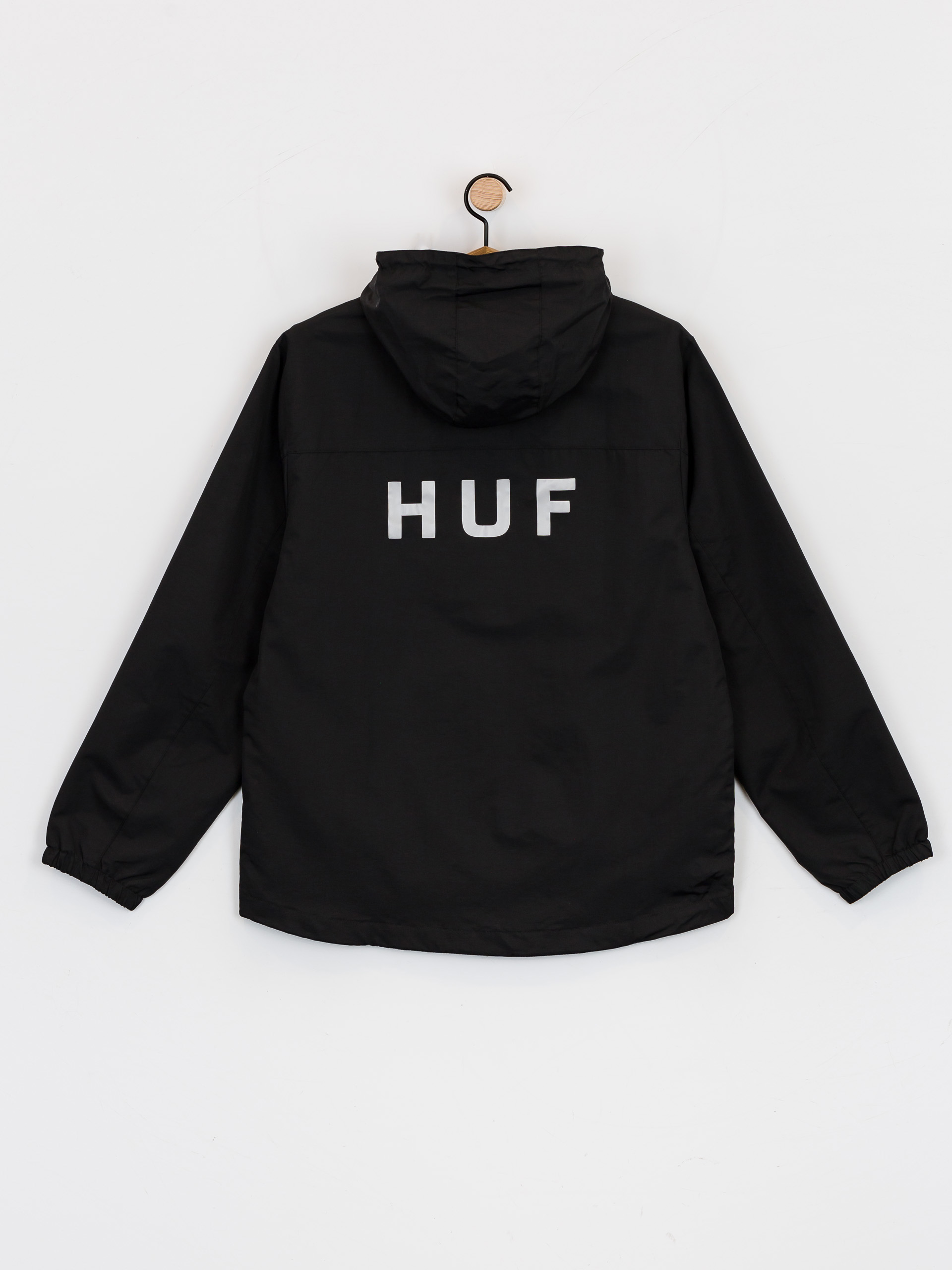 HUF Essentials Zip Standard Shell Jacket (black)