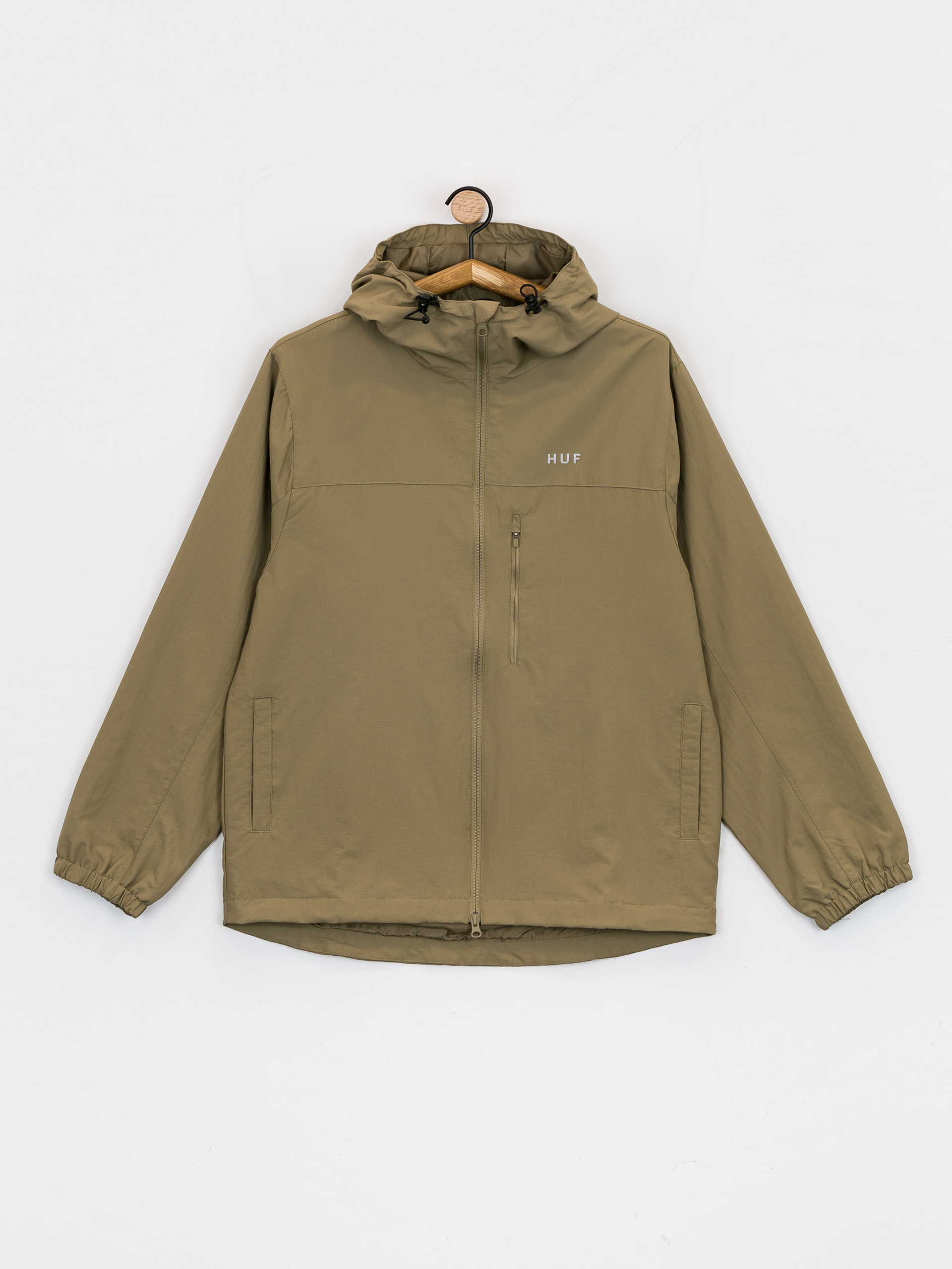 HUF Essentials Zip Standard Shell Jacket - beige (khaki)