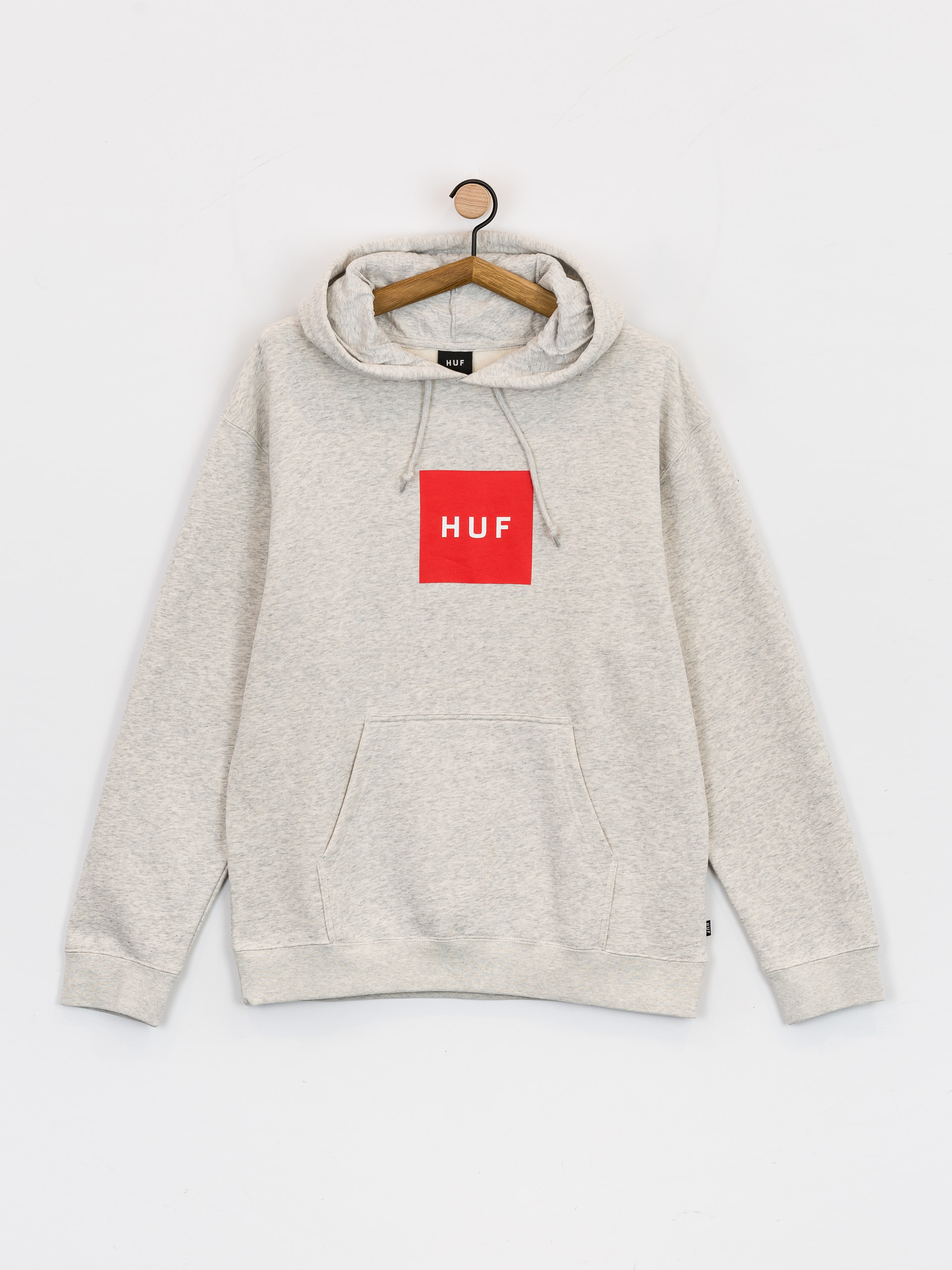 HUF Essentials Box Logo HD Hoodie (athletic heather)