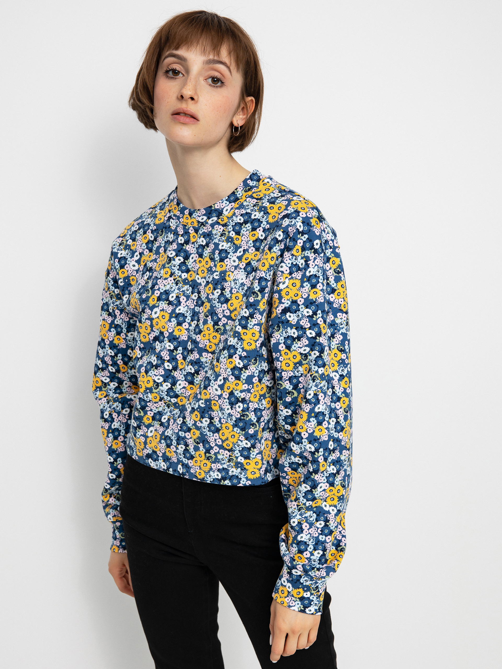 Vans Deco Ditsy Crop Sweatshirt Wmn (true navy)