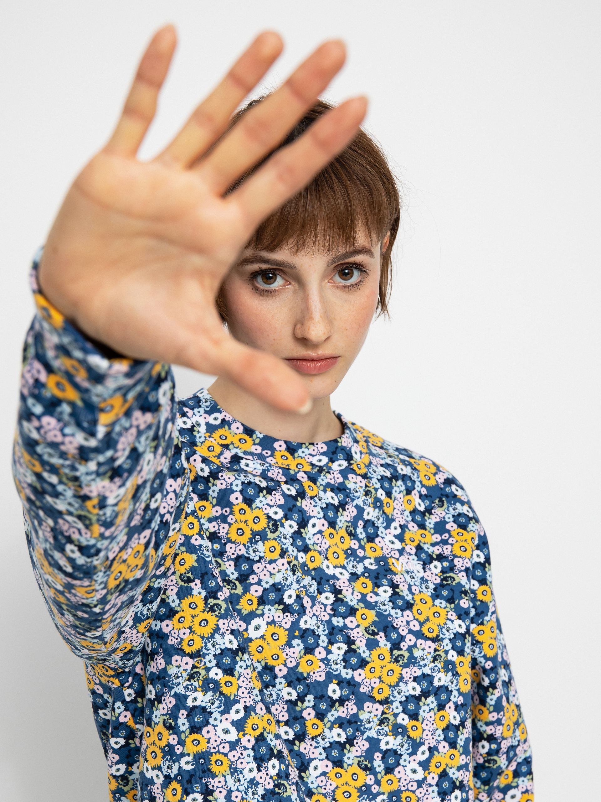 Vans Deco Ditsy Crop Sweatshirt Wmn (true navy)