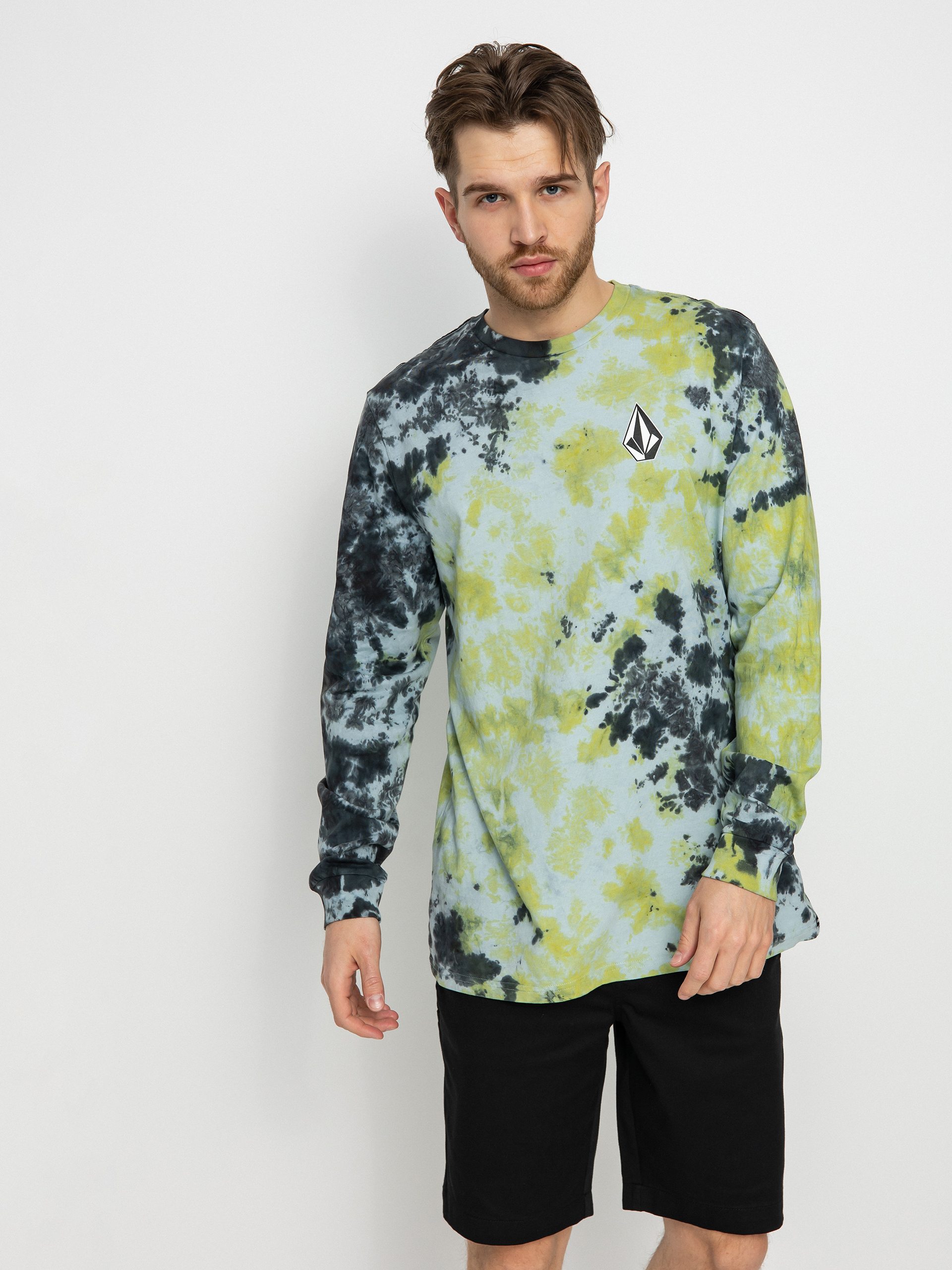 Volcom Iconic Dye Longsleeve (lime tie dye)