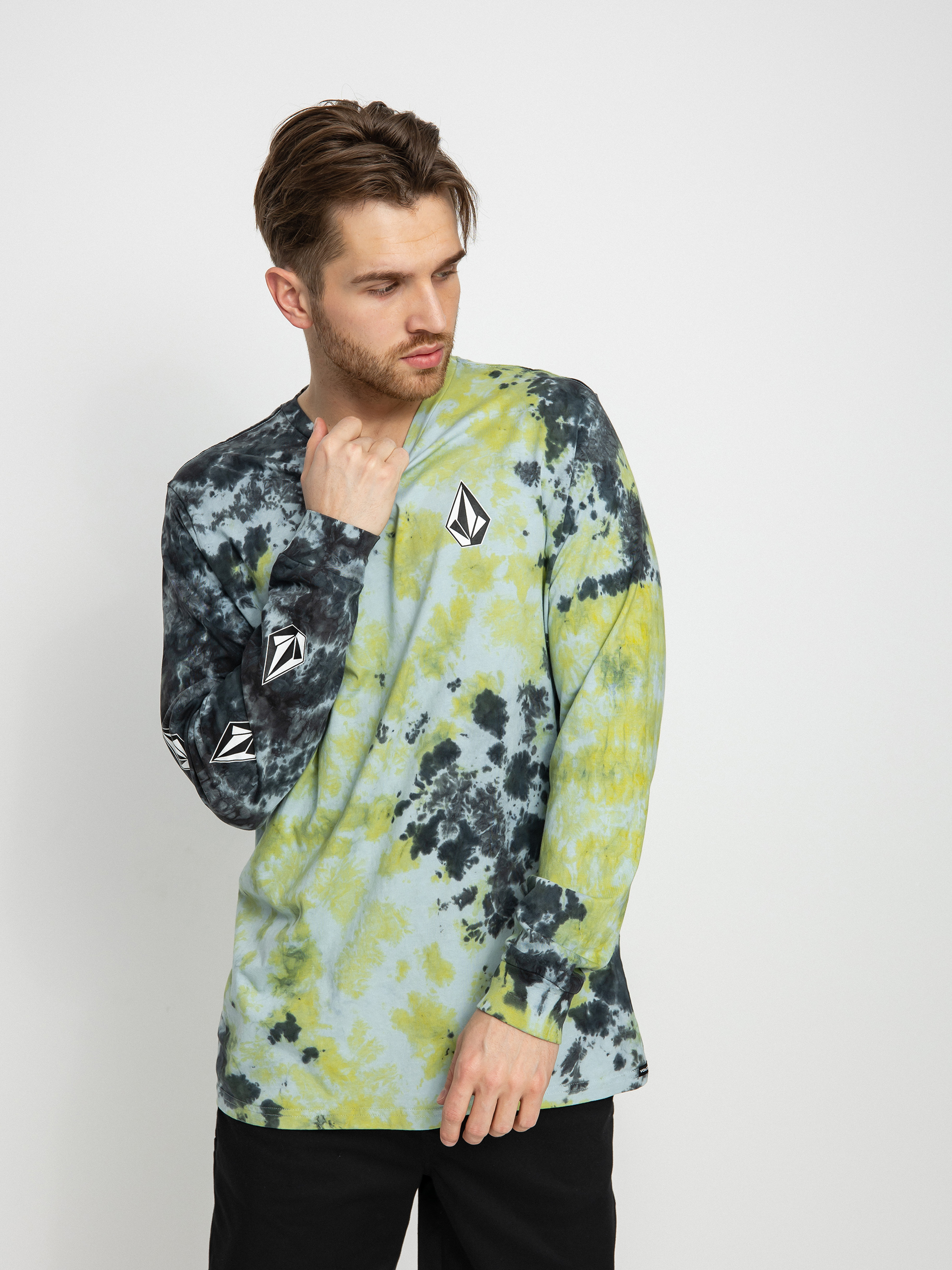 Volcom Iconic Dye Longsleeve (lime tie dye)