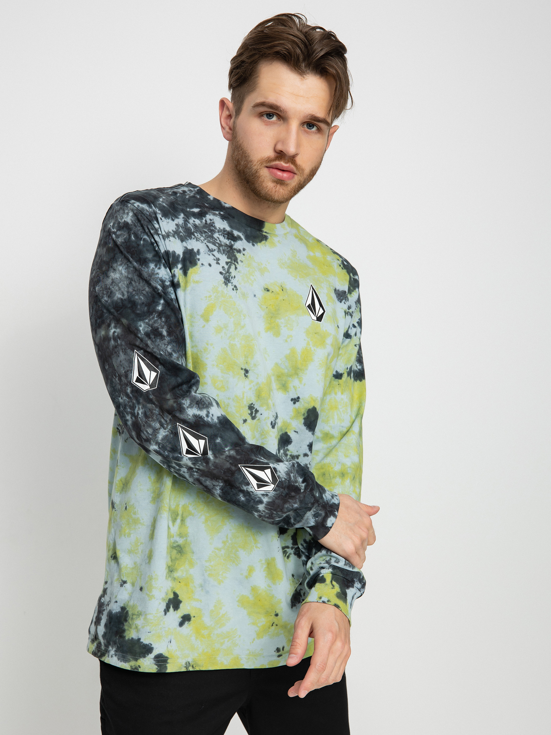 Volcom Iconic Dye Longsleeve (lime tie dye)