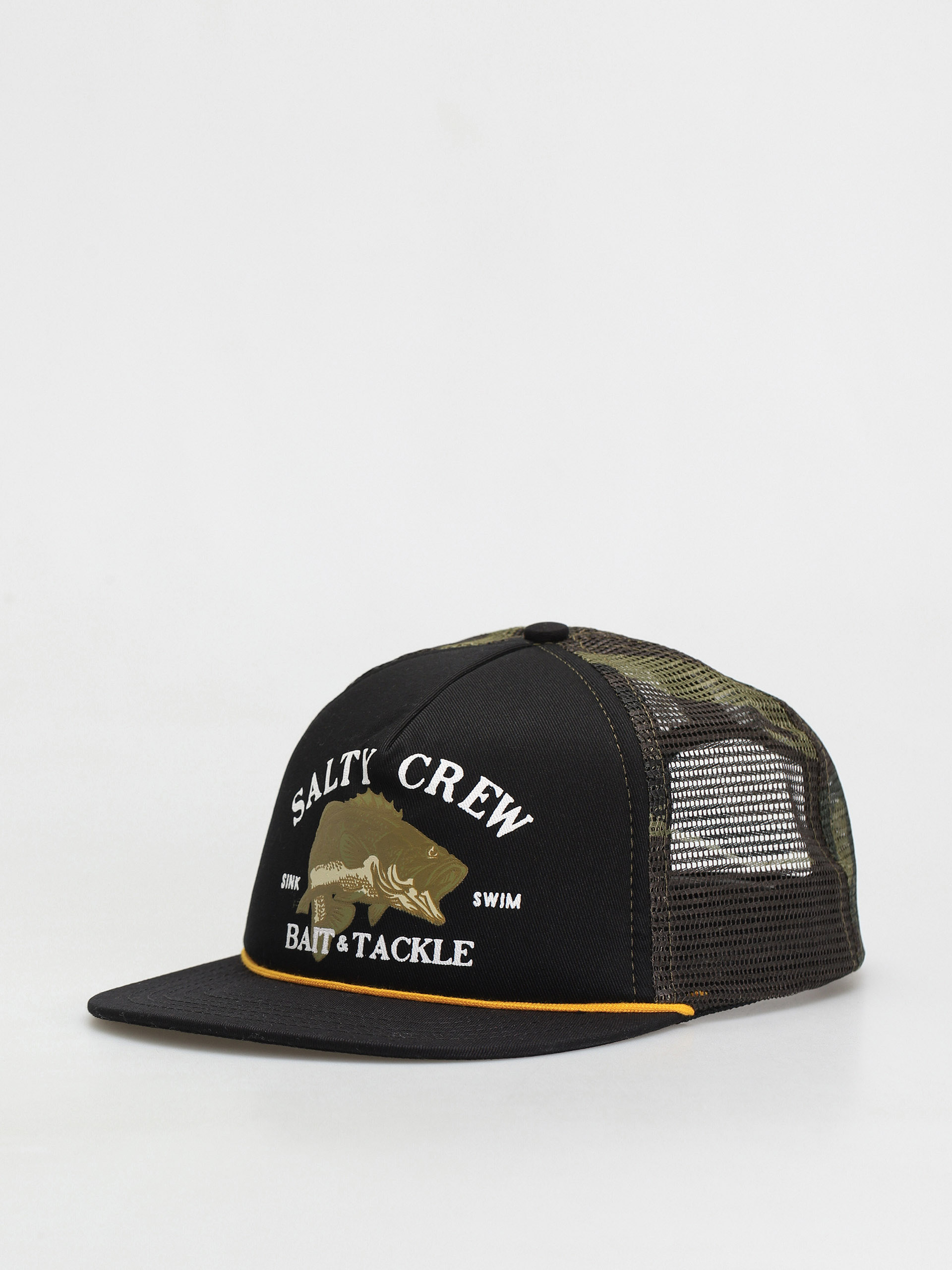 Salty Crew Bass Man Trucker Cap (black camo)