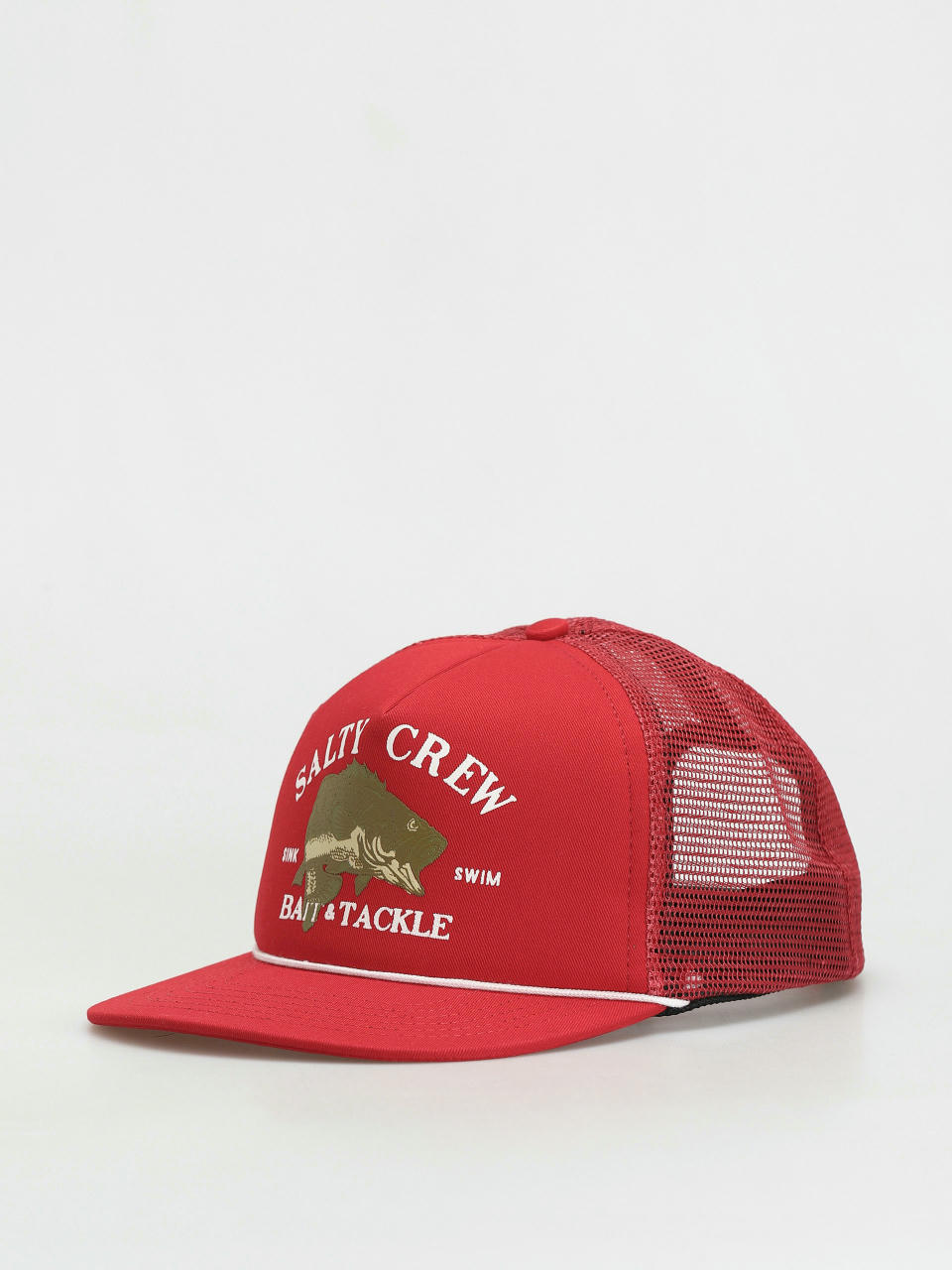 Salty Crew Bass Man Trucker Cap (red)