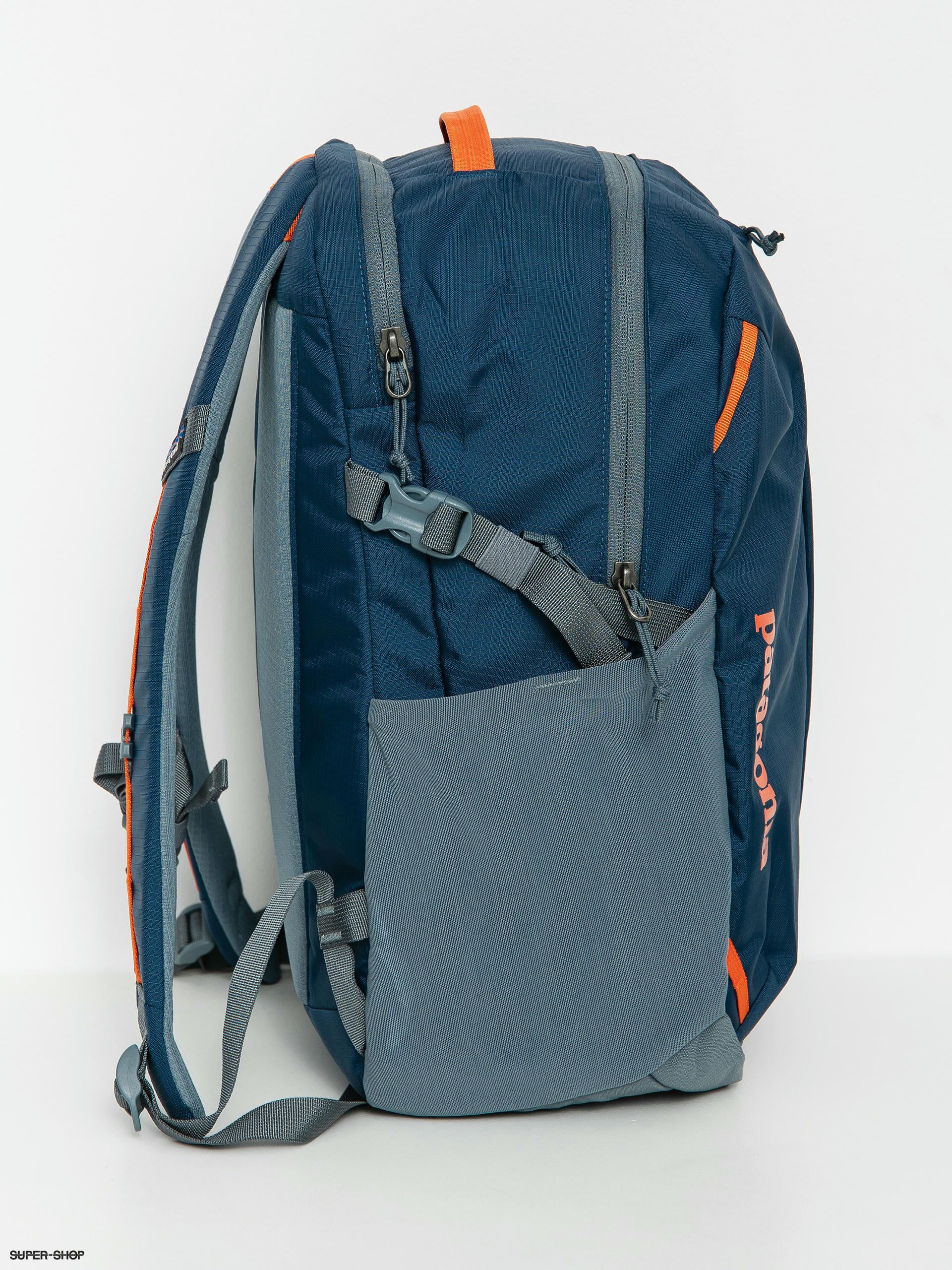 blue patagonia backpack