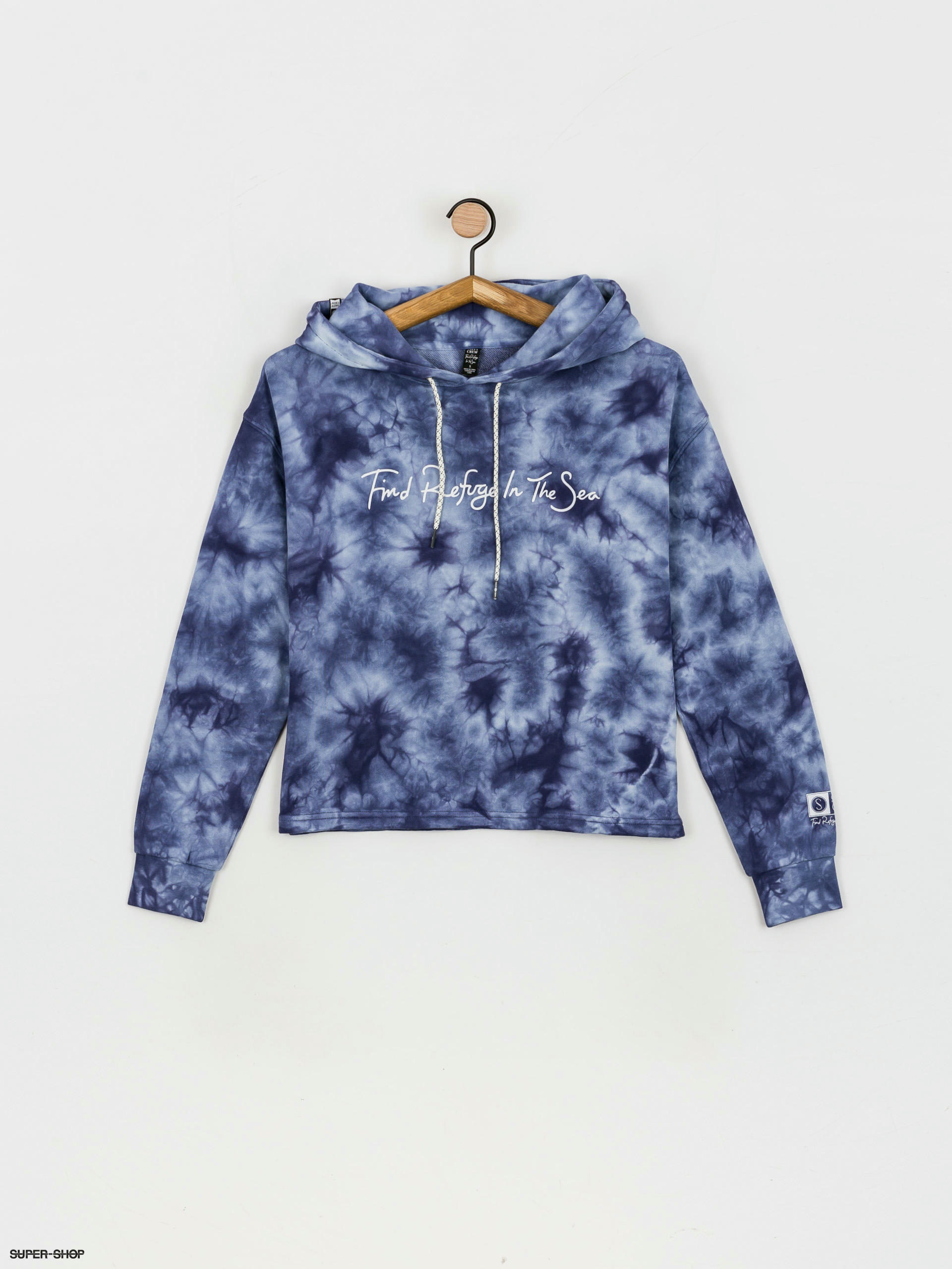 Salty Crew Sand Set Crop Hoodie Wmn (navy tie dye)