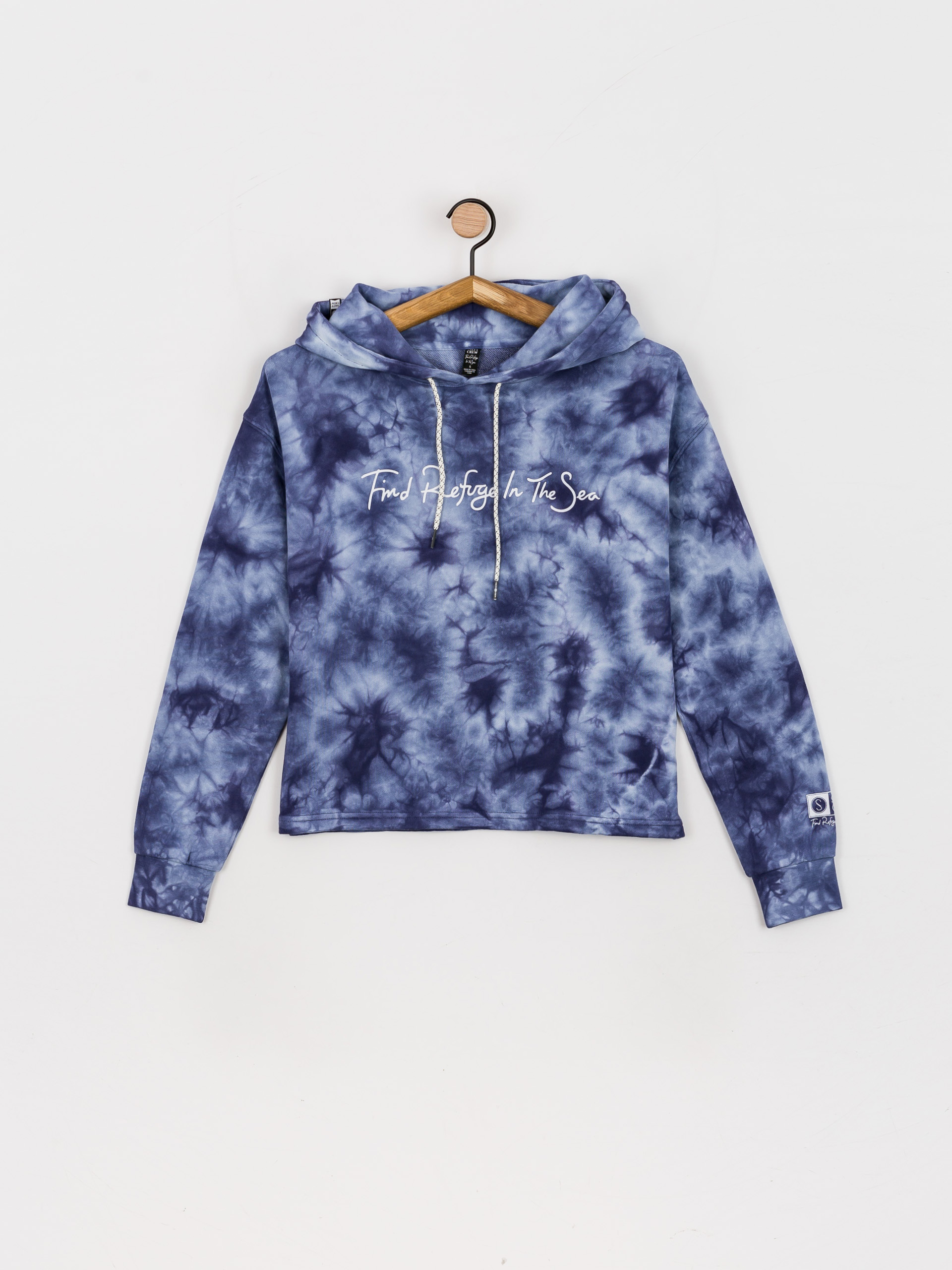 Salty Crew Sand Set Crop Hoodie Wmn (navy tie dye)