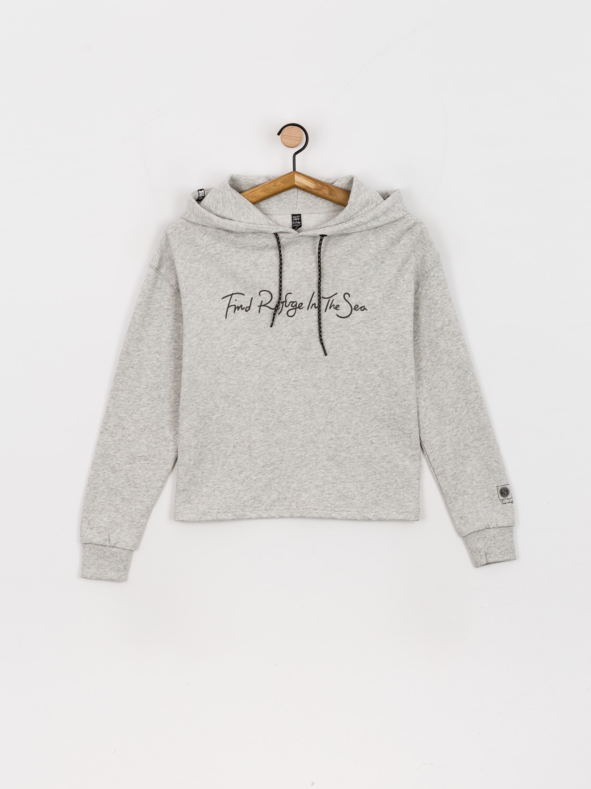 Salty Crew Sand Set Crop Hoodie Wmn (athletic heather)